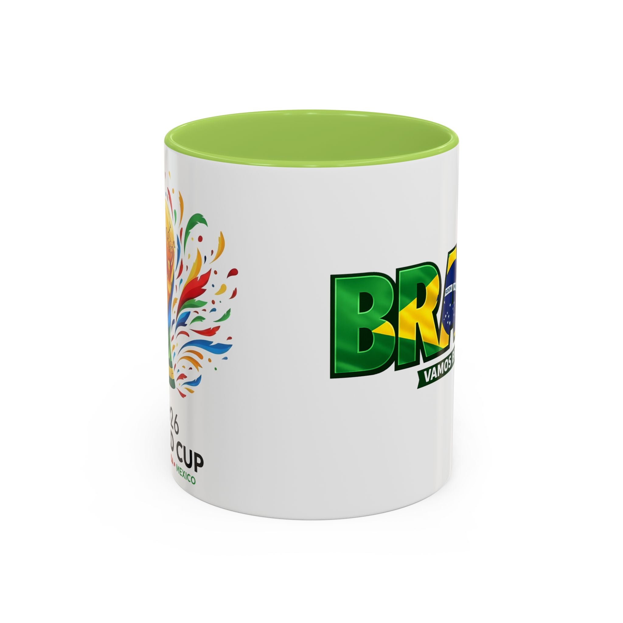 Brazil Vamos Brasil mug | Accent coffee mug, Brazil flag text design, Soccer World Cup 2026, Gifts for Dad