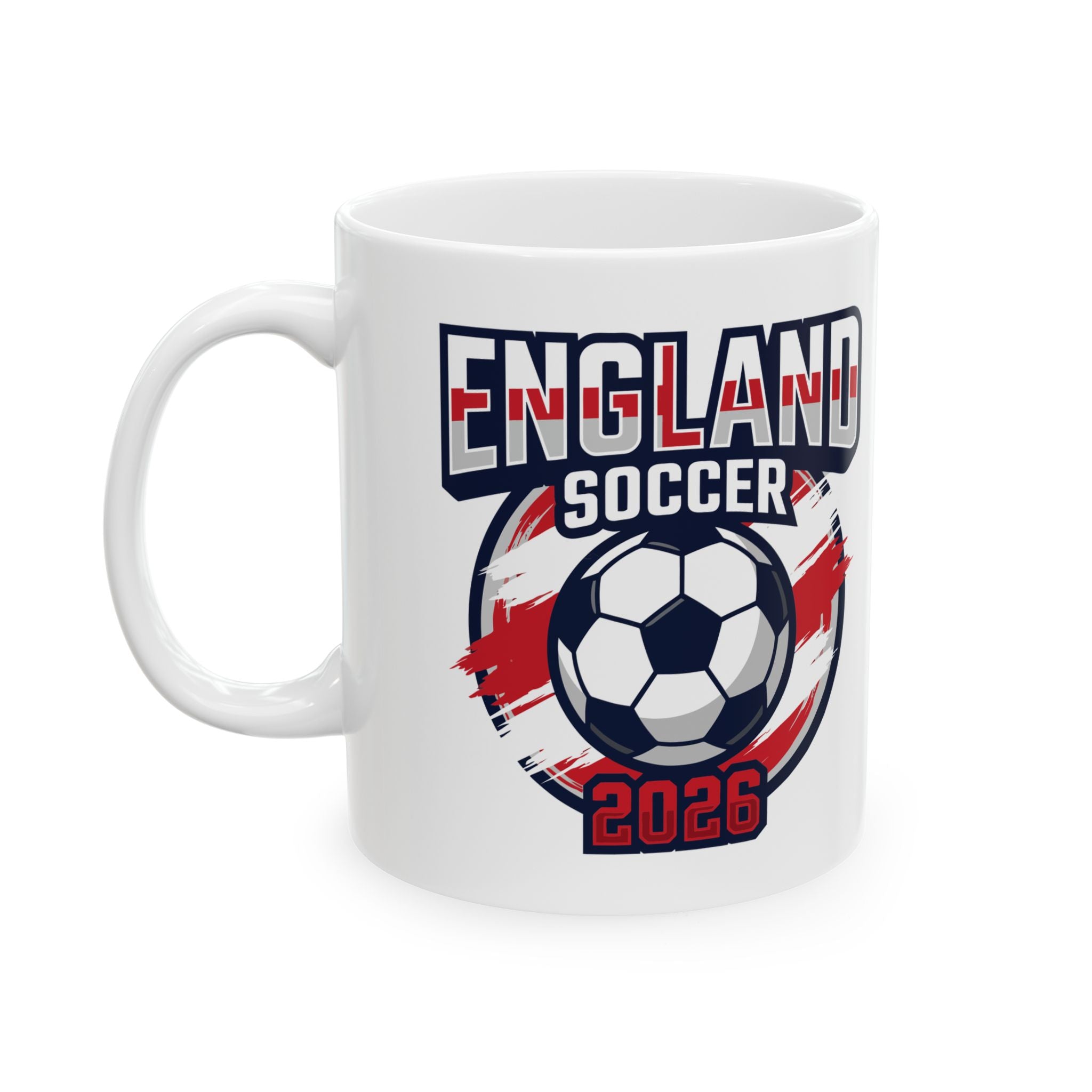 England Soccer Crest Mug | Soccer Fan, World Cup 2026 Gift for Dad, England Flag