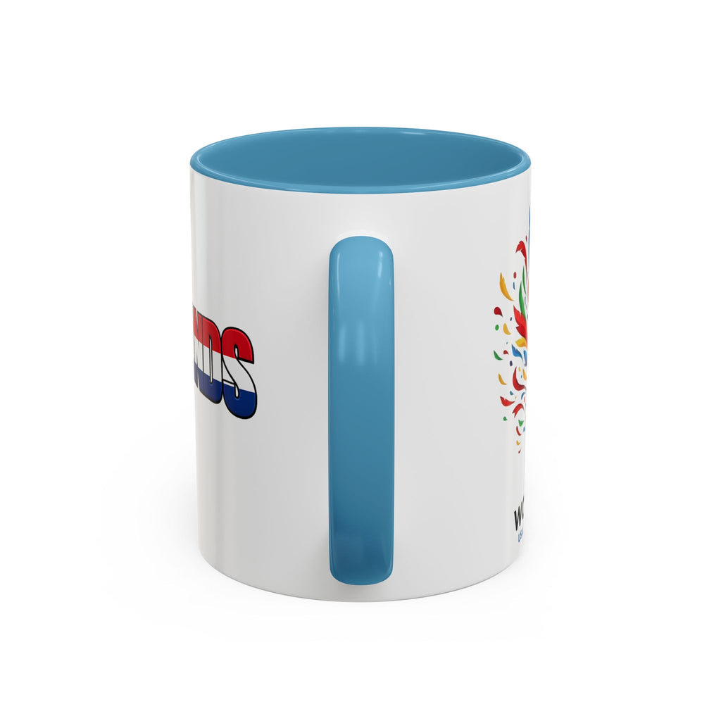 Netherlands Flag Text Coffee Mug | Accent 11oz 15oz, World Cup 2026, Gift for Dad