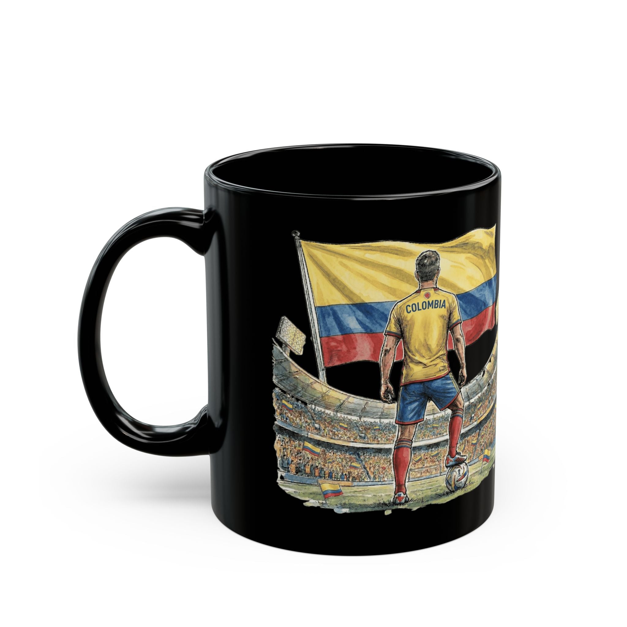 Colombia World Cup 2026 Mug | Black Ceramic Coffee Cup, Gift For Dad