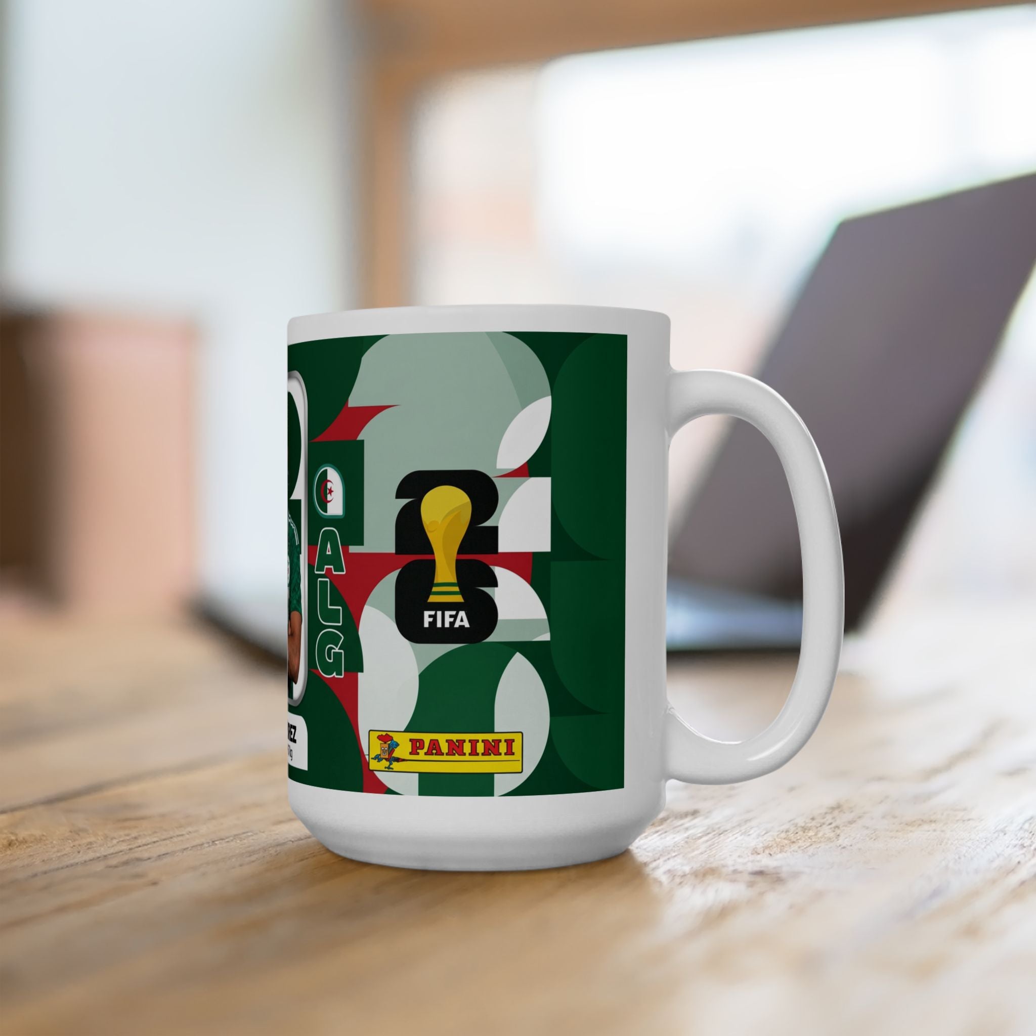 Algeria Soccer Player Riyad Mahrez Ceramic Mug —  Coffee Cup (11oz/15oz), World Cup 2026 Mugs