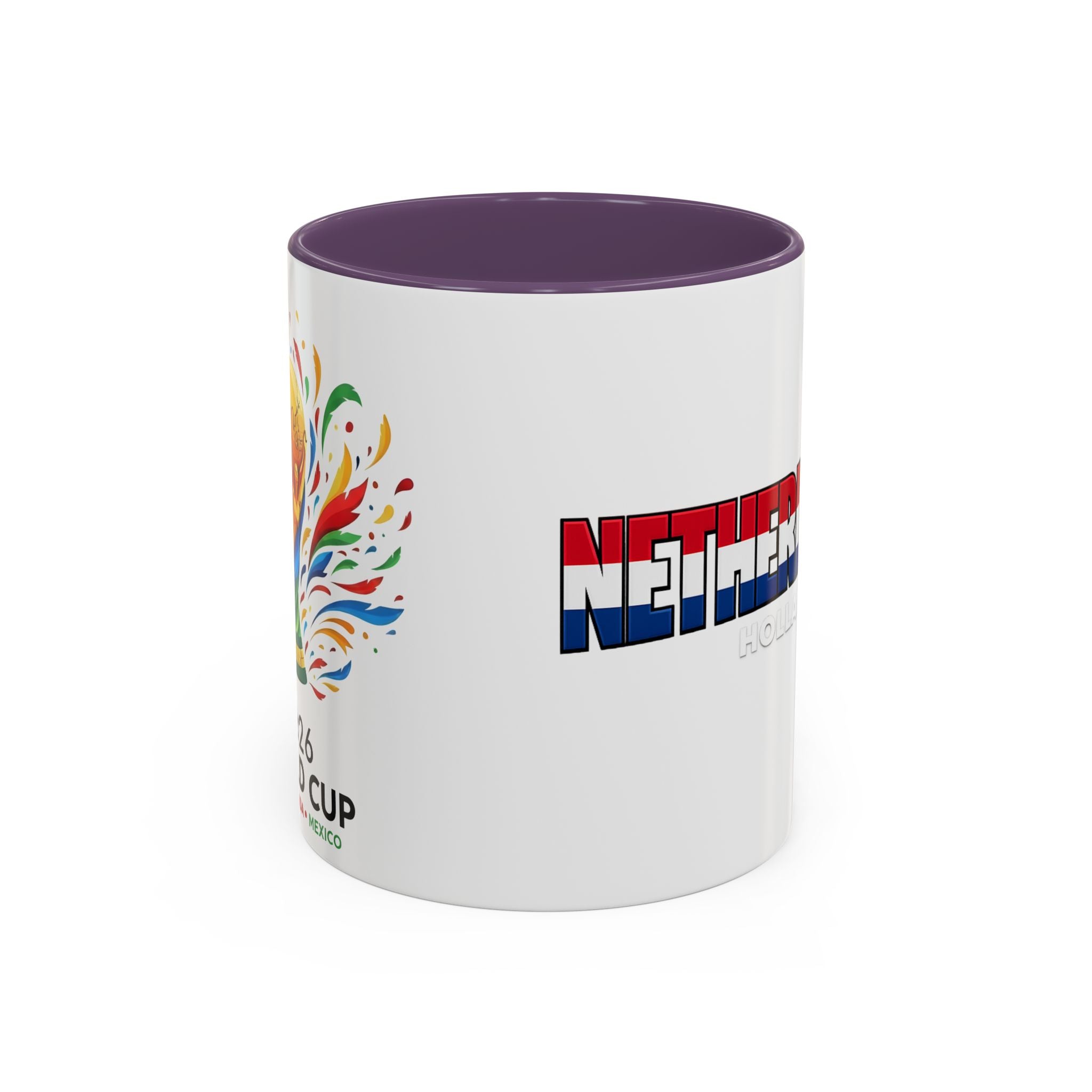 Netherlands Flag Text Coffee Mug | Accent 11oz 15oz, World Cup 2026, Gift for Dad
