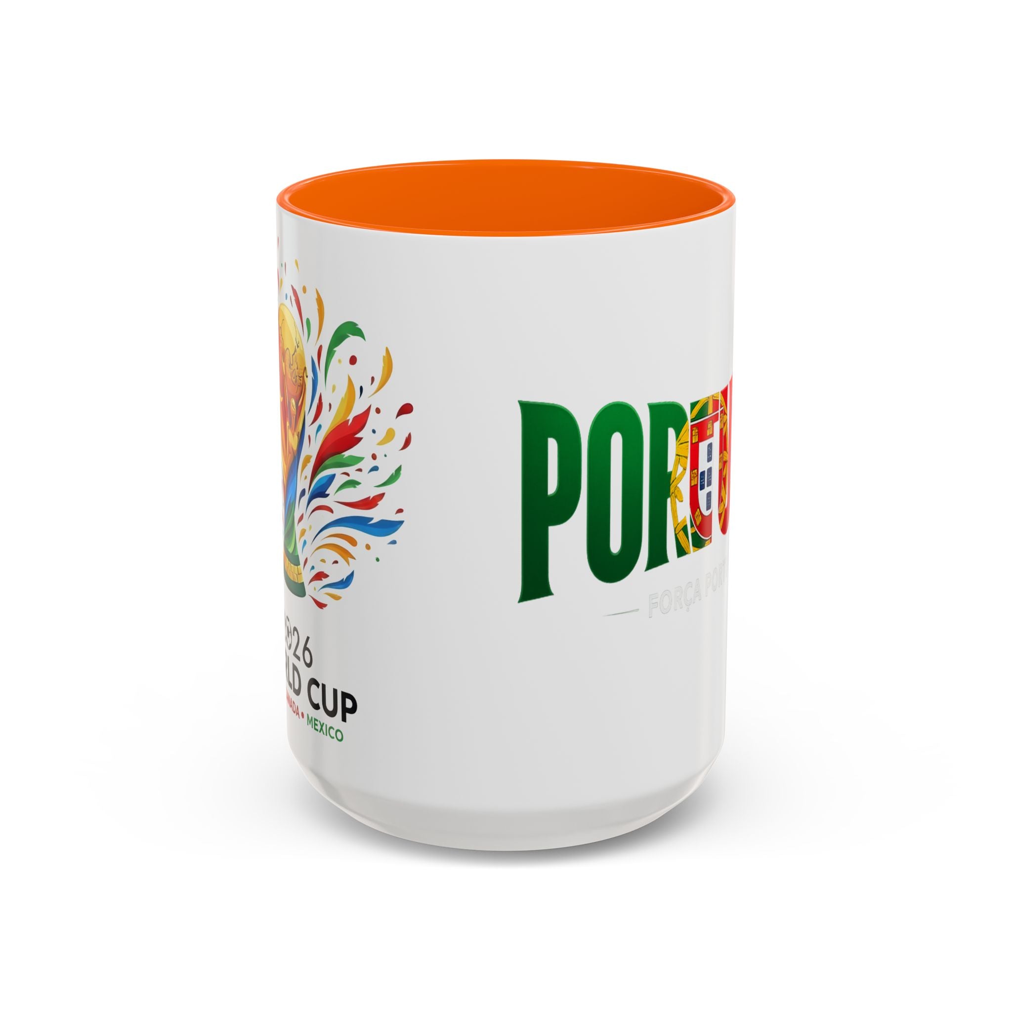 Portugal flag lettering Accent Coffee Mug | Portugal souvenir mug, Soccer World Cup 2026, Gift for Dad
