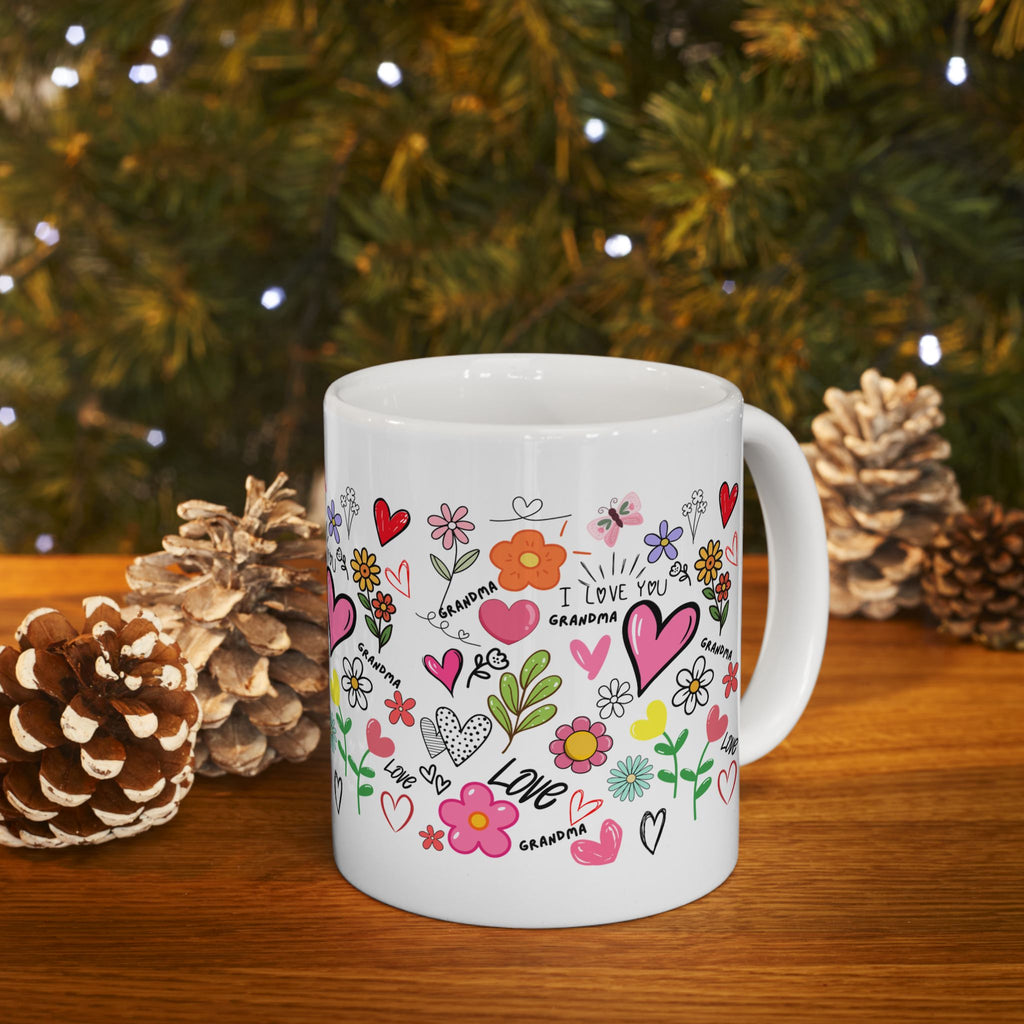 Mother's Day coffee mug, gift for mom, floral happy mothers day cup