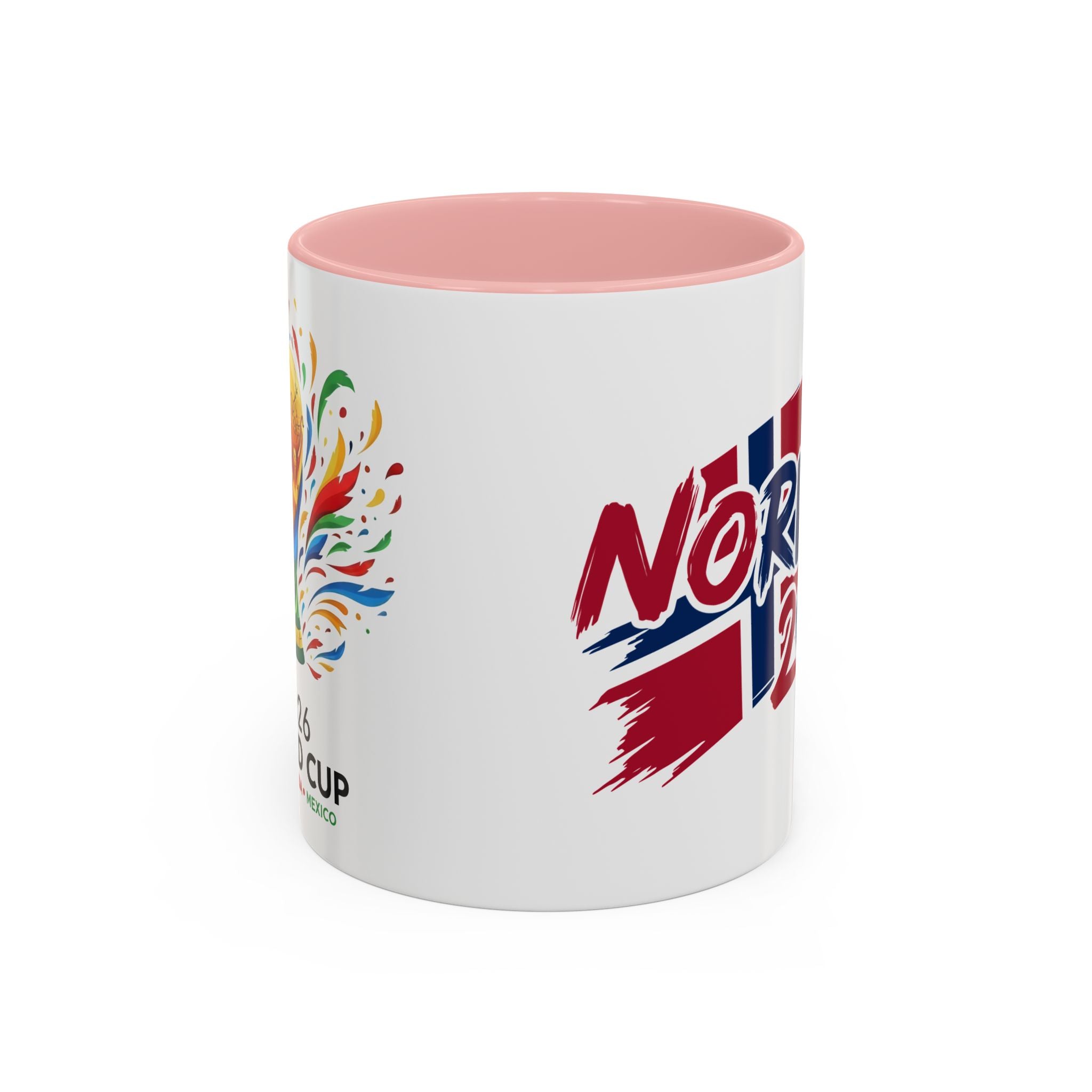 Norway 2026 Soccer Flag Accent Coffee Mug | 11oz 15oz, World Cup 2026, Gift for Dad