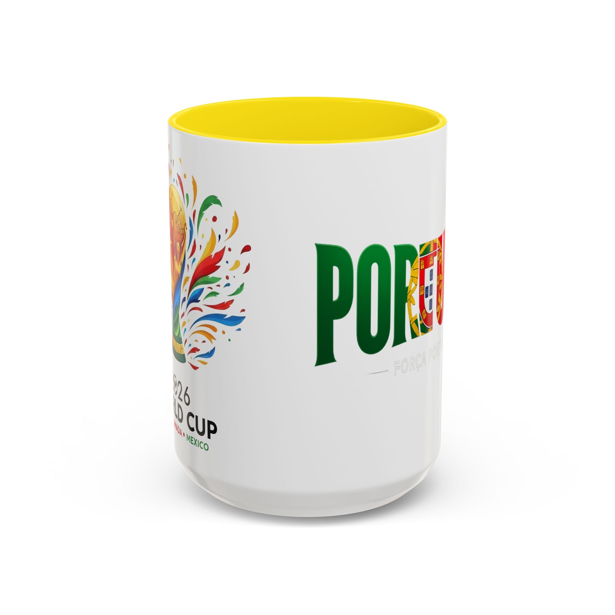 Portugal flag lettering Accent Coffee Mug | Portugal souvenir mug, Soccer World Cup 2026, Gift for Dad