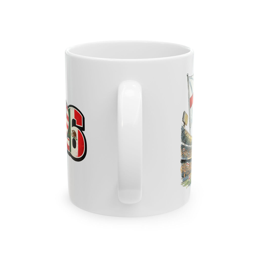 England Soccer World Cup 2026 Mug, Ceramic Cup, England Flag, Sports Gift