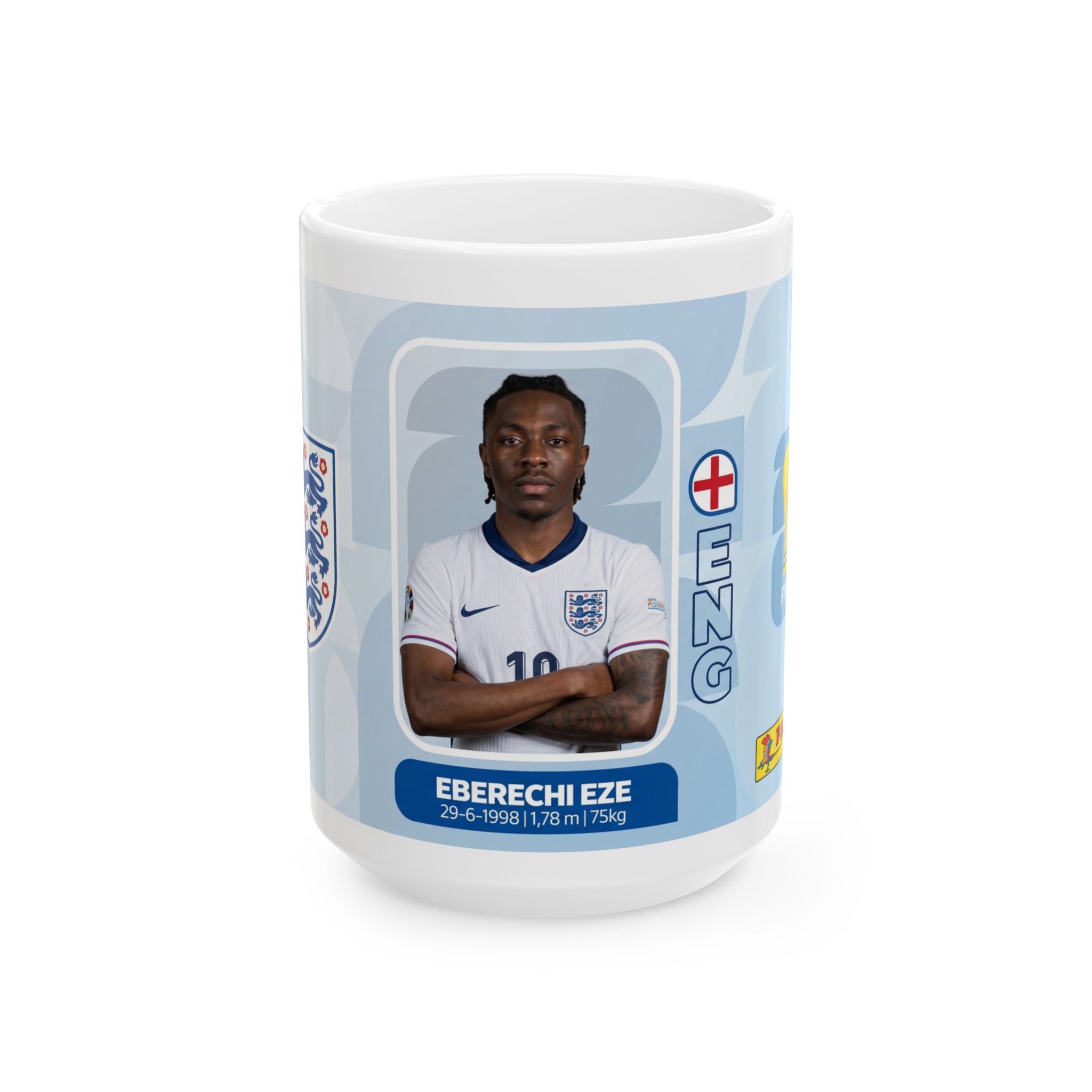 England Football Player Eberechi Eze Ceramic Mug — Soccer Collector Cup (11oz/15oz), World Cup 2026 Mugs