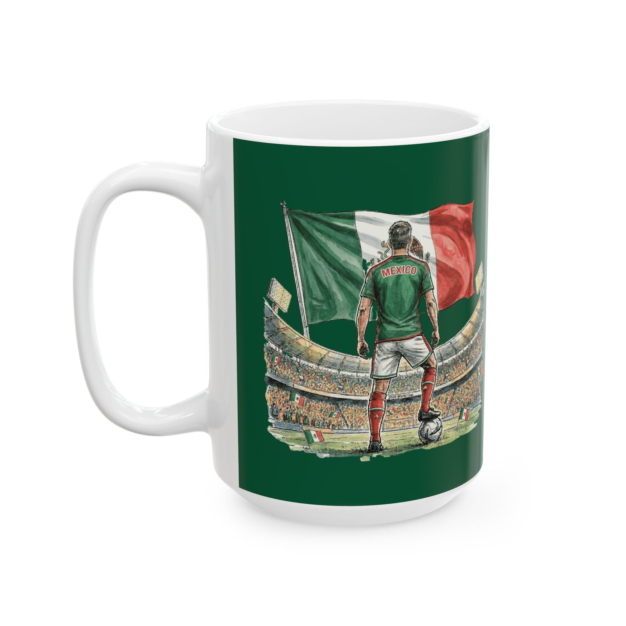 Mexico World Cup 2026 Soccer Mug, Ceramic Cup, Mexico Flag, Gift For Soccer Fan