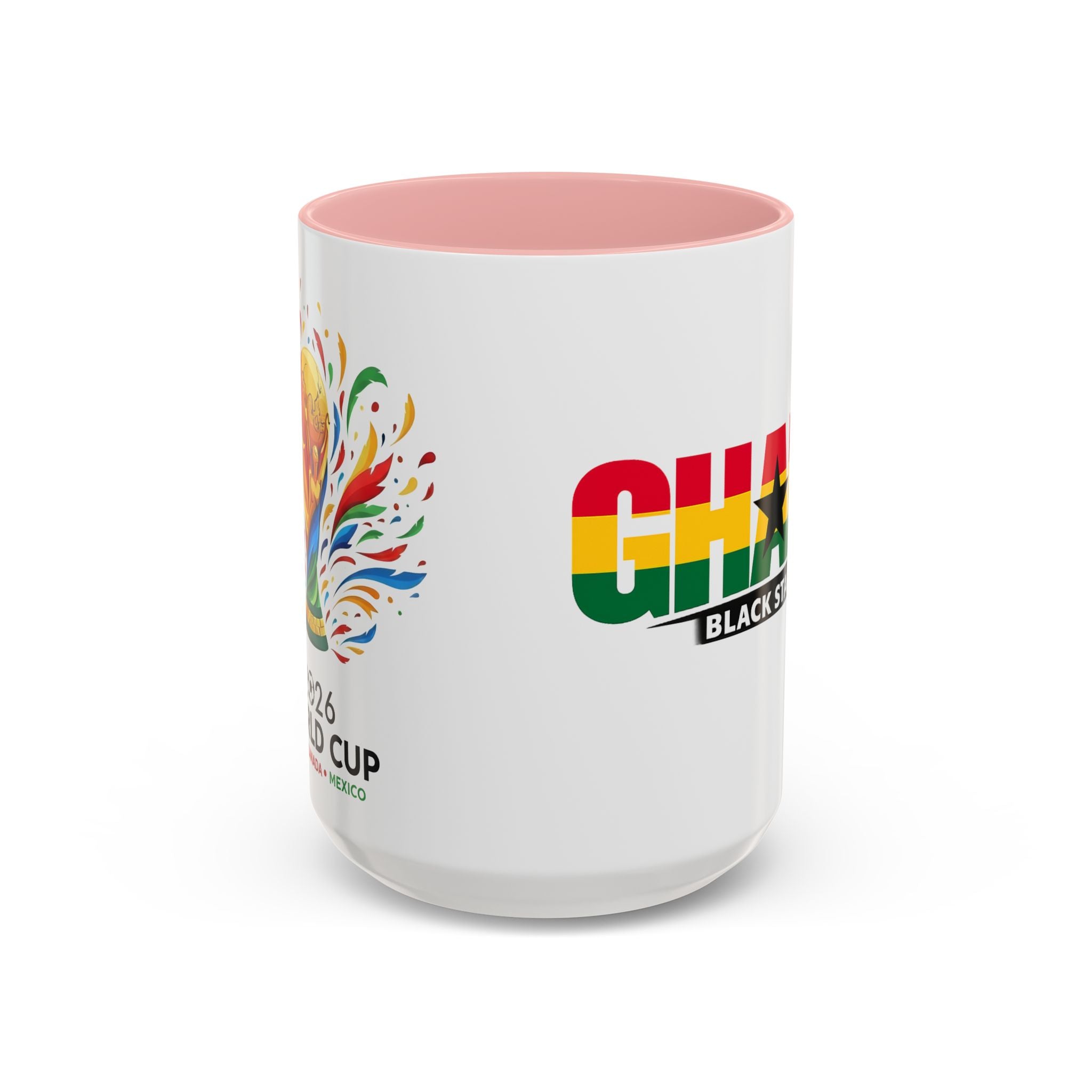 Ghana Black Stars flag stripe Accent Coffee Mug | 11oz 15oz, World Cup 2026, Gift for Dad