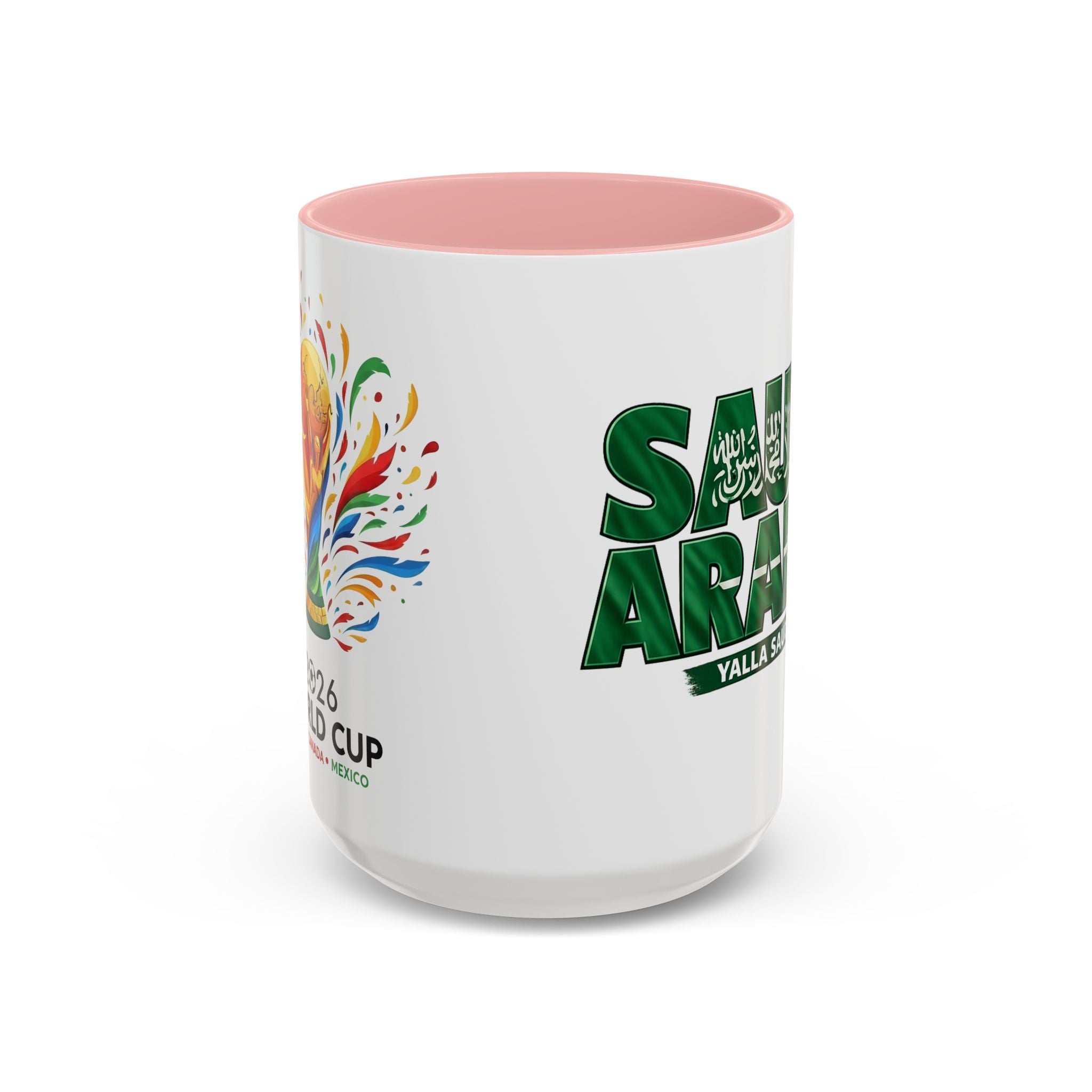 Saudi Arabia Typography Mug | Accent Coffee Mug, Green National Design, Soccer World Cup 2026, Gifts for Dad