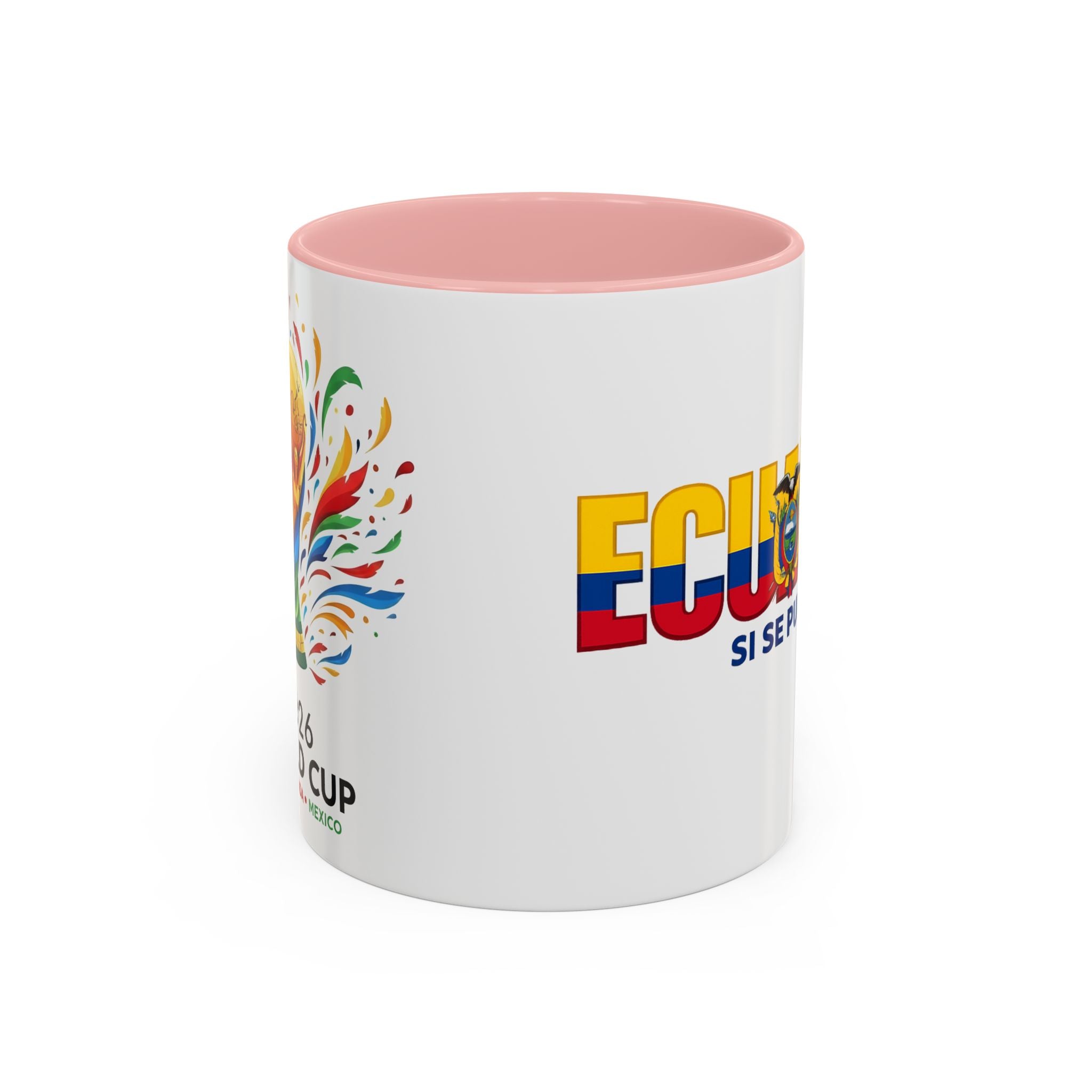 Ecuador Flag Text mug | Accent Coffee Mug (11/15oz), World Cup 2026, Gift for Dad, Father Day