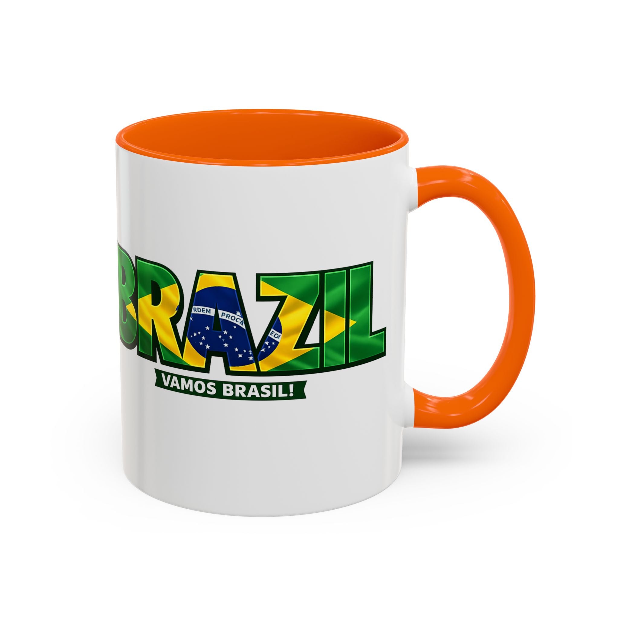Brazil Vamos Brasil mug | Accent coffee mug, Brazil flag text design, Soccer World Cup 2026, Gifts for Dad