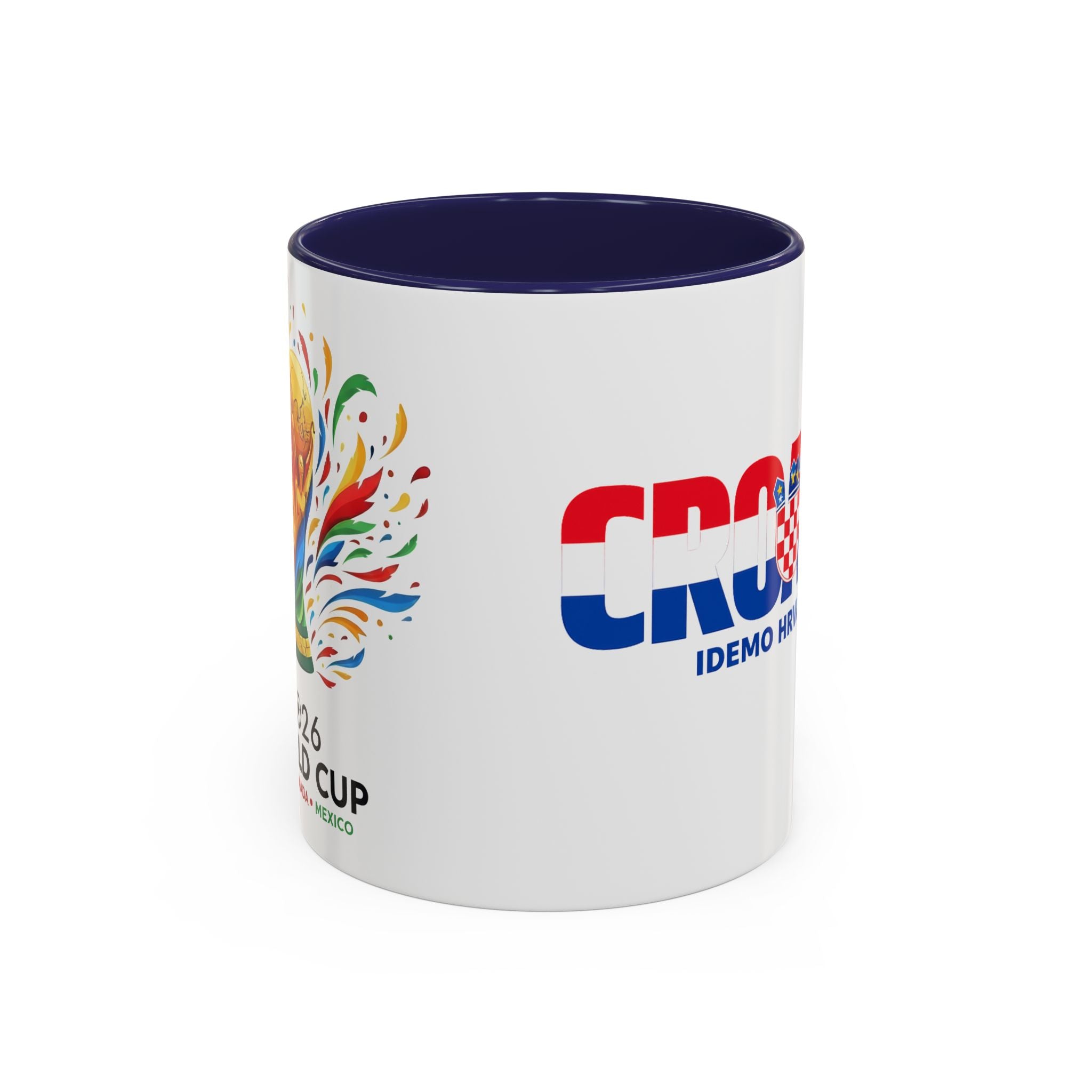 Croatia Flag Logo Accent Coffee Mug | Croatian Pride 11oz 15oz, World Cup 2026, Gifts for Dad