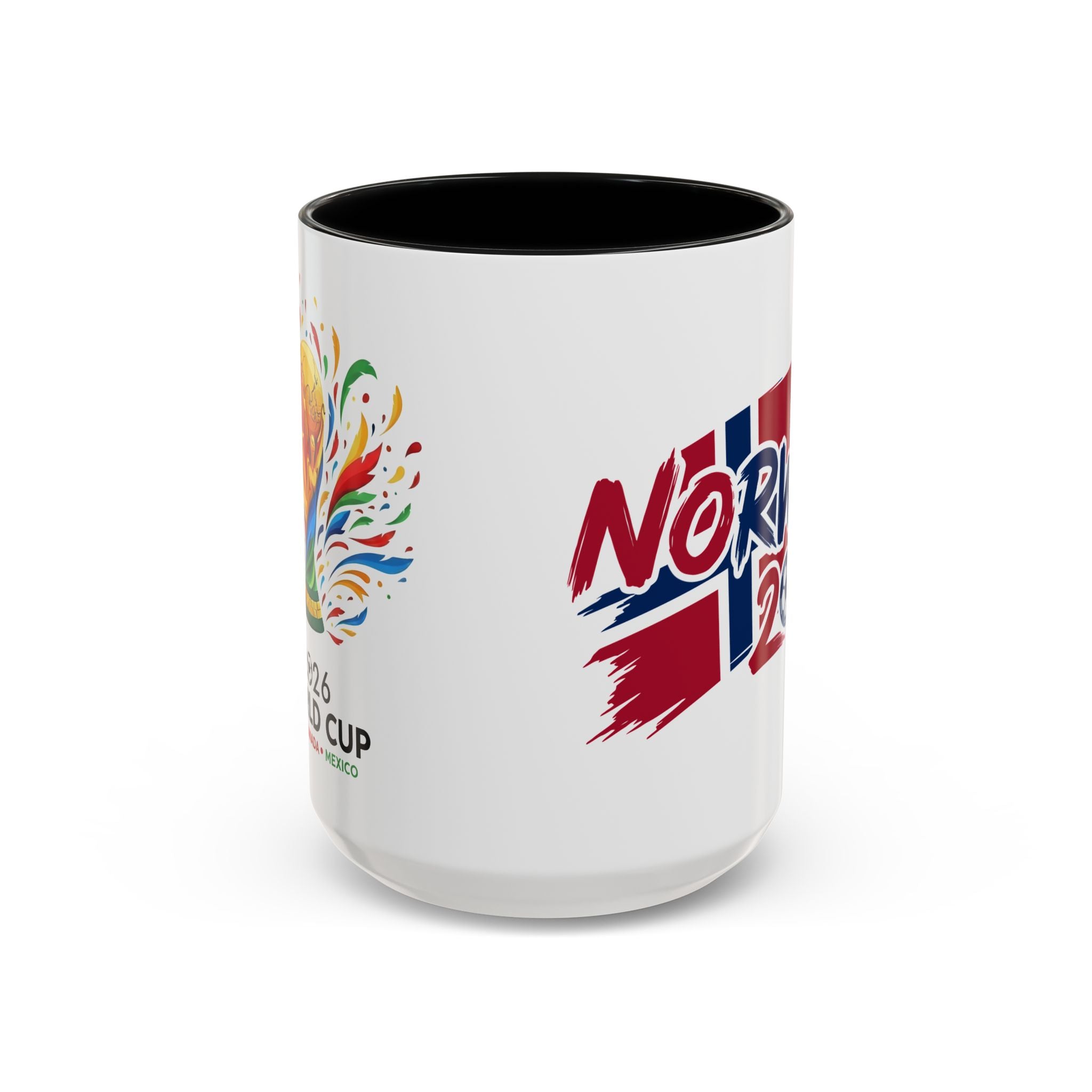 Norway 2026 Soccer Flag Accent Coffee Mug | 11oz 15oz, World Cup 2026, Gift for Dad