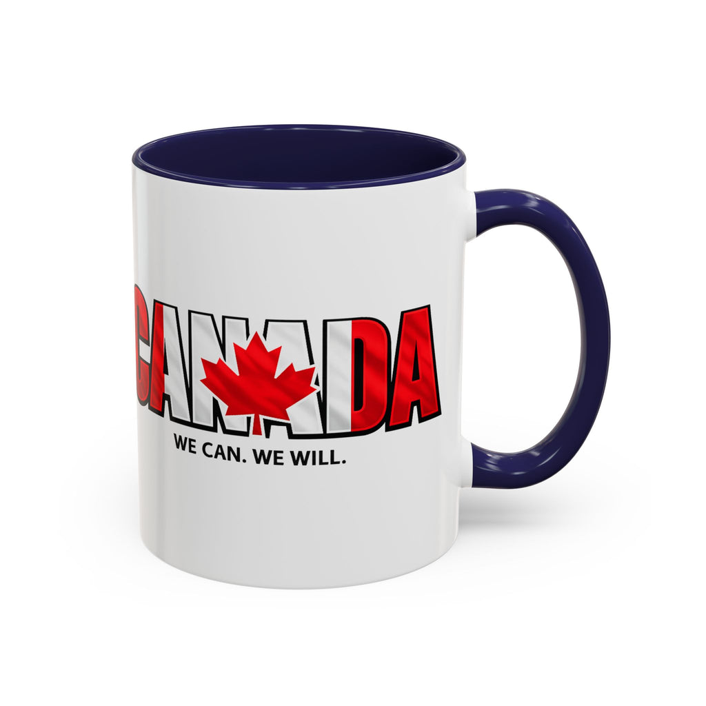 Canada Maple Leaf Text Coffee Mug | We Can. We Will. World Cup 2026, Canada Flag, Gift for Dad