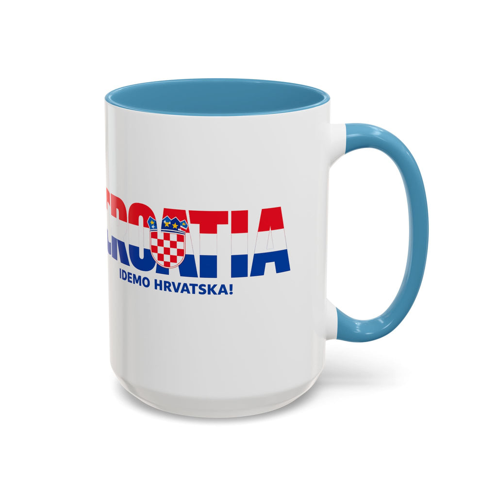 Croatia Flag Logo Accent Coffee Mug | Croatian Pride 11oz 15oz, World Cup 2026, Gifts for Dad