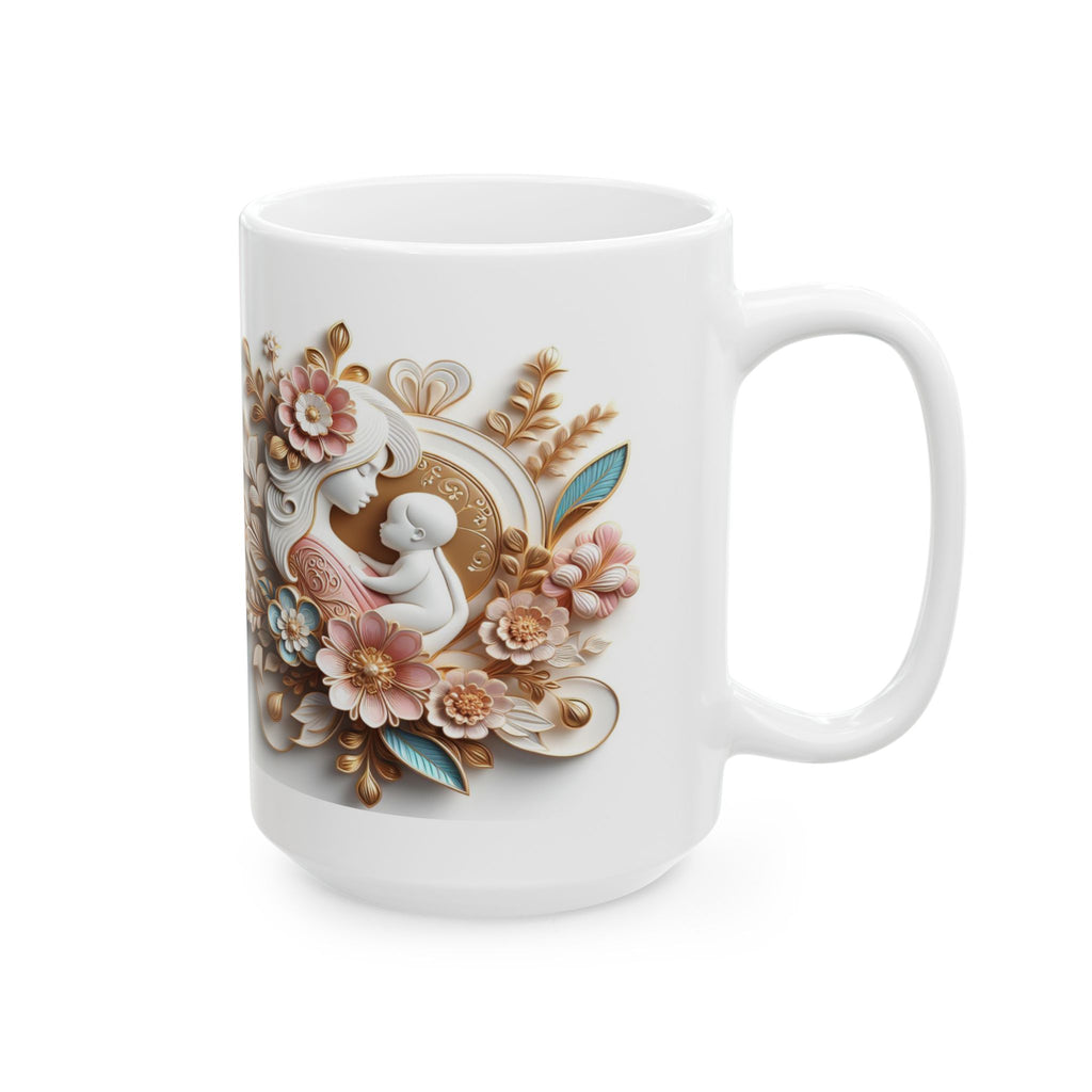 Vintage Floral Design Mug | Ceramic Coffee Cup, Mother's Day Sale