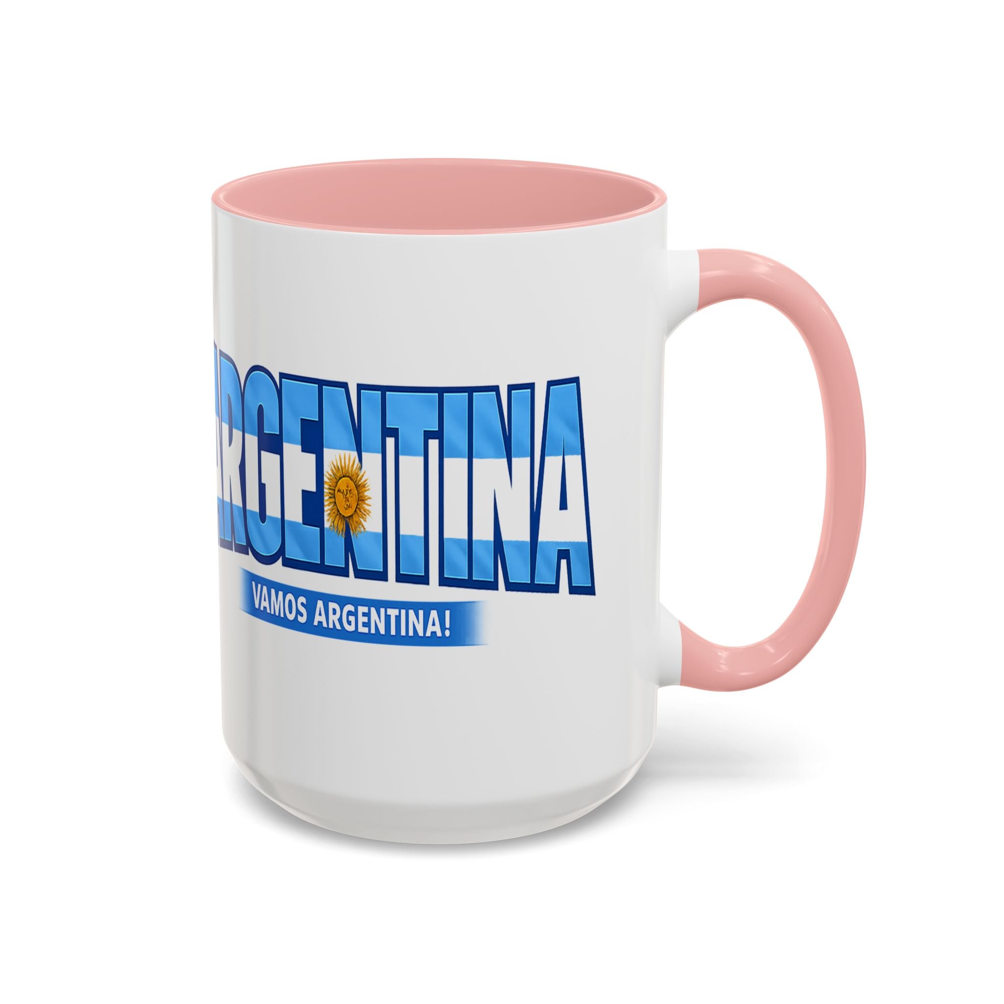 Argentina Vamos Argentina Mug | Accent Coffee Mug, Flag Text Design