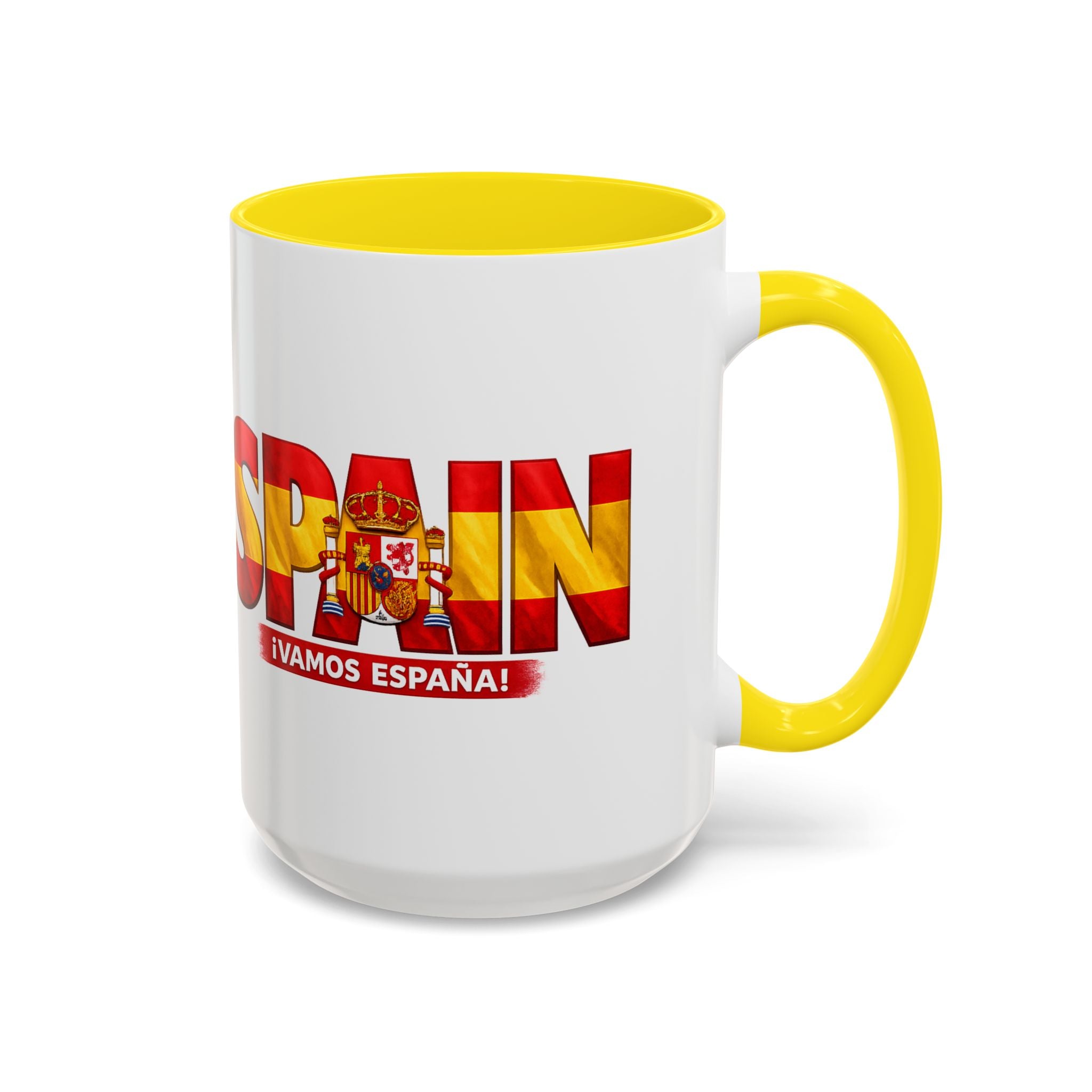 Spain Flag Word Mug | Accent Coffee Mug 11oz 15oz, Soccer World Cup 2026, Gift for Dad