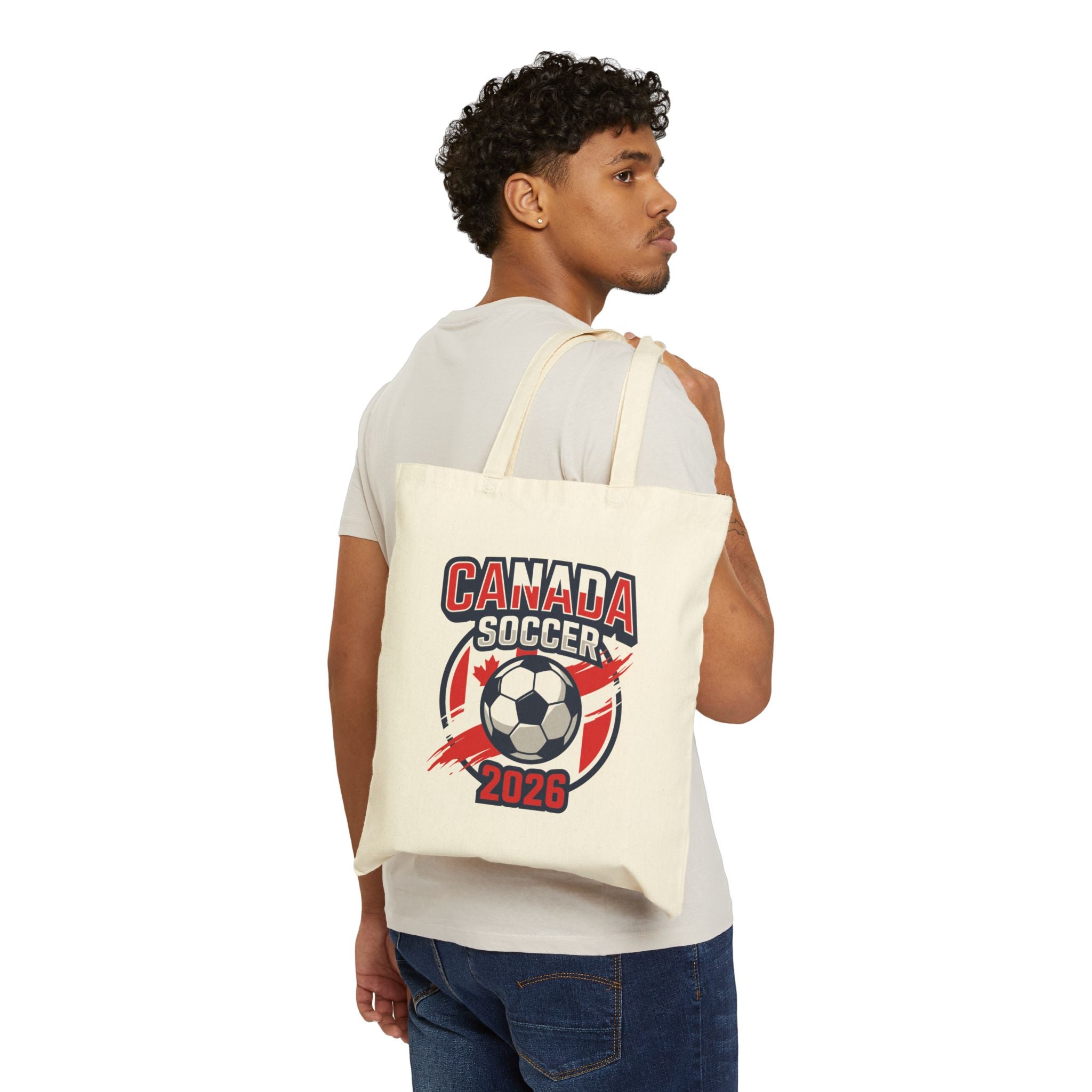 Canada Soccer 2026 Tote Bag, World Cup Logo Canvas Tote, Mother's Day Gift