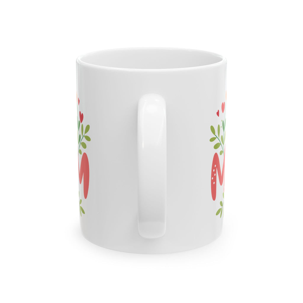 I Heart Mom Mug, Mother's Day Ceramic Coffee Cup, Gift For Mom