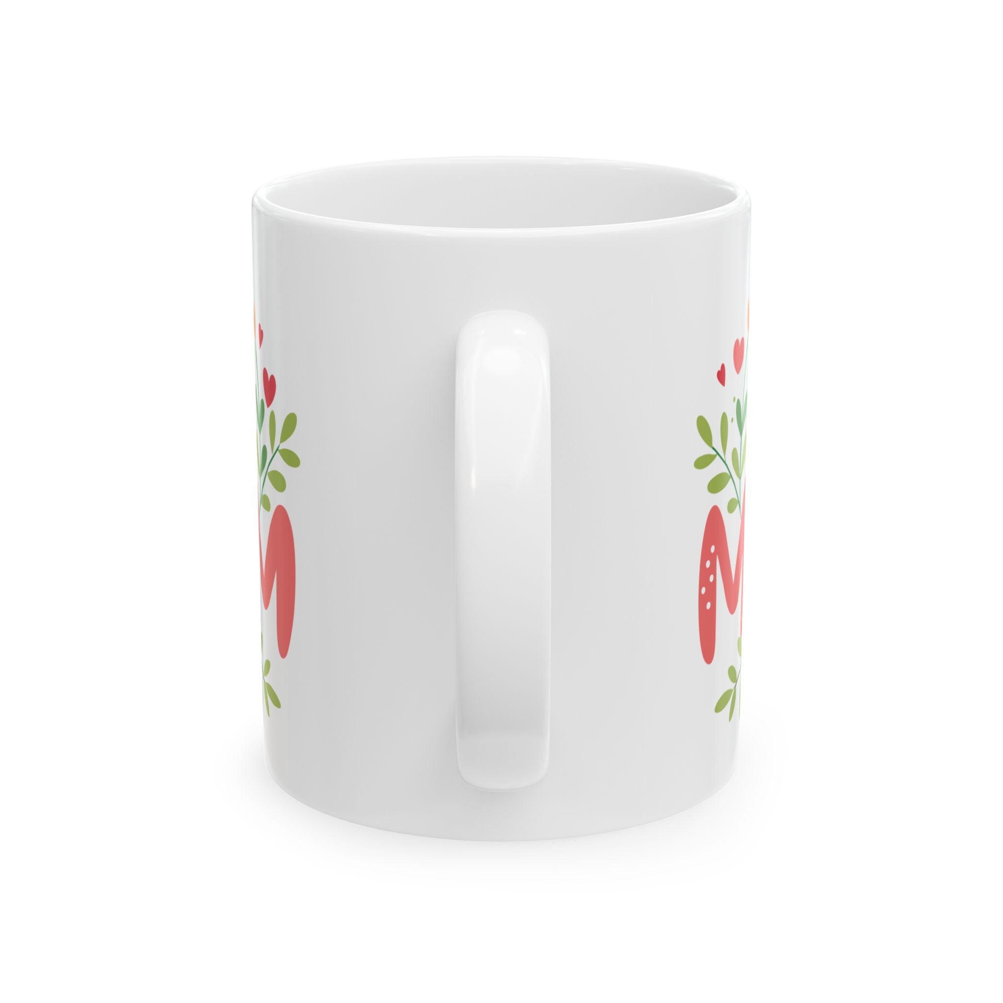I Heart Mom Mug, Mother's Day Ceramic Coffee Cup, Gift For Mom