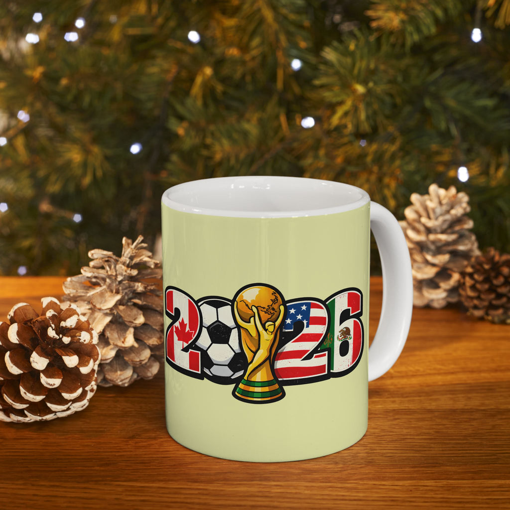 Brazil Soccer World Cup 2026, Ceramic Coffee Mug, Brazil Flag, Fan Gift