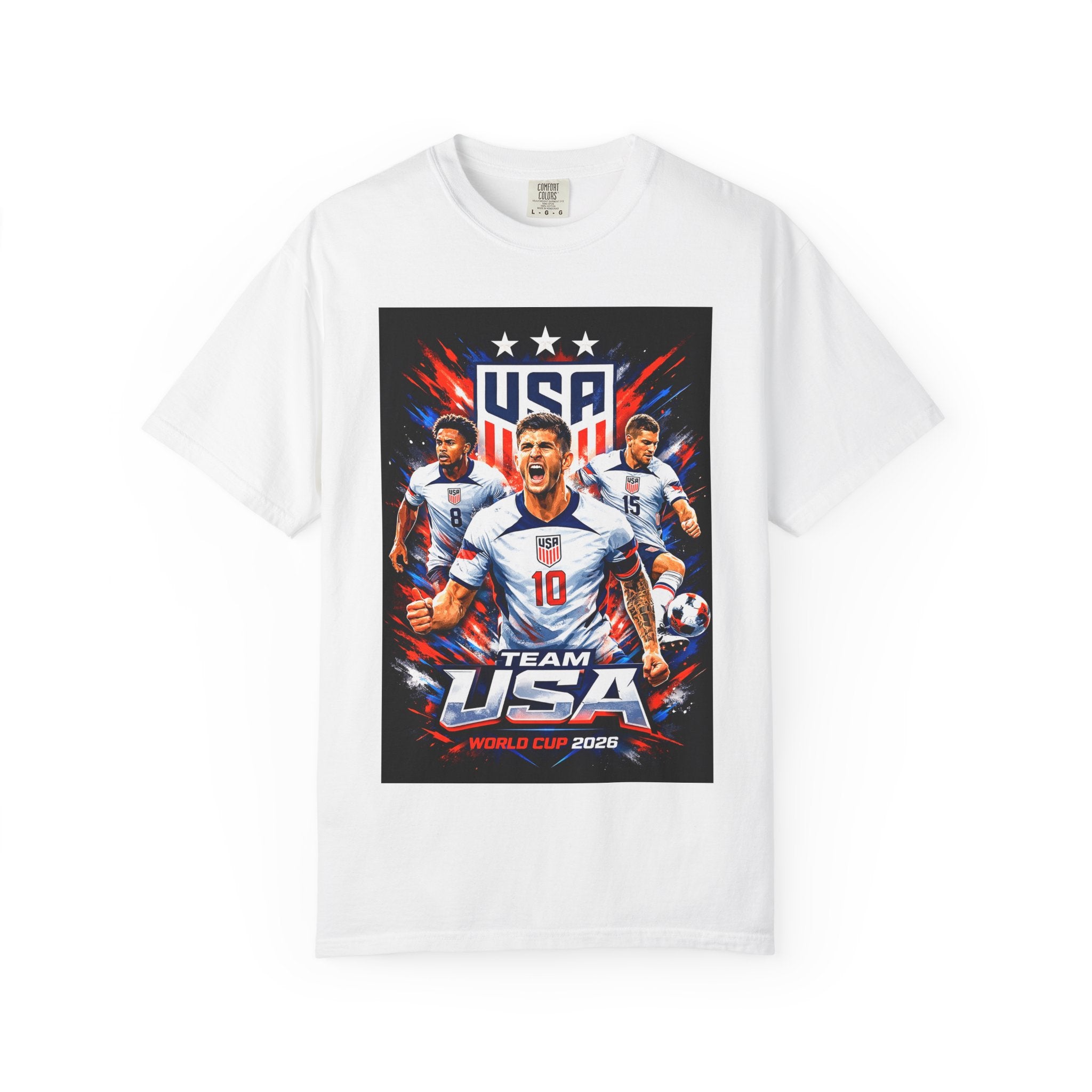 USA Soccer Players Team USA T-Shirt | 2026 World Cup Back Trophy Design, USA Flag, Gift for him, Collectible