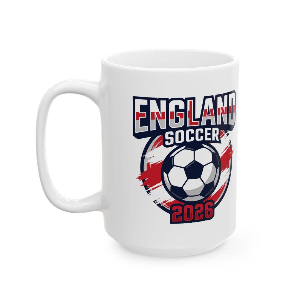 England Soccer Crest Mug | Soccer Fan, World Cup 2026 Gift for Dad, England Flag
