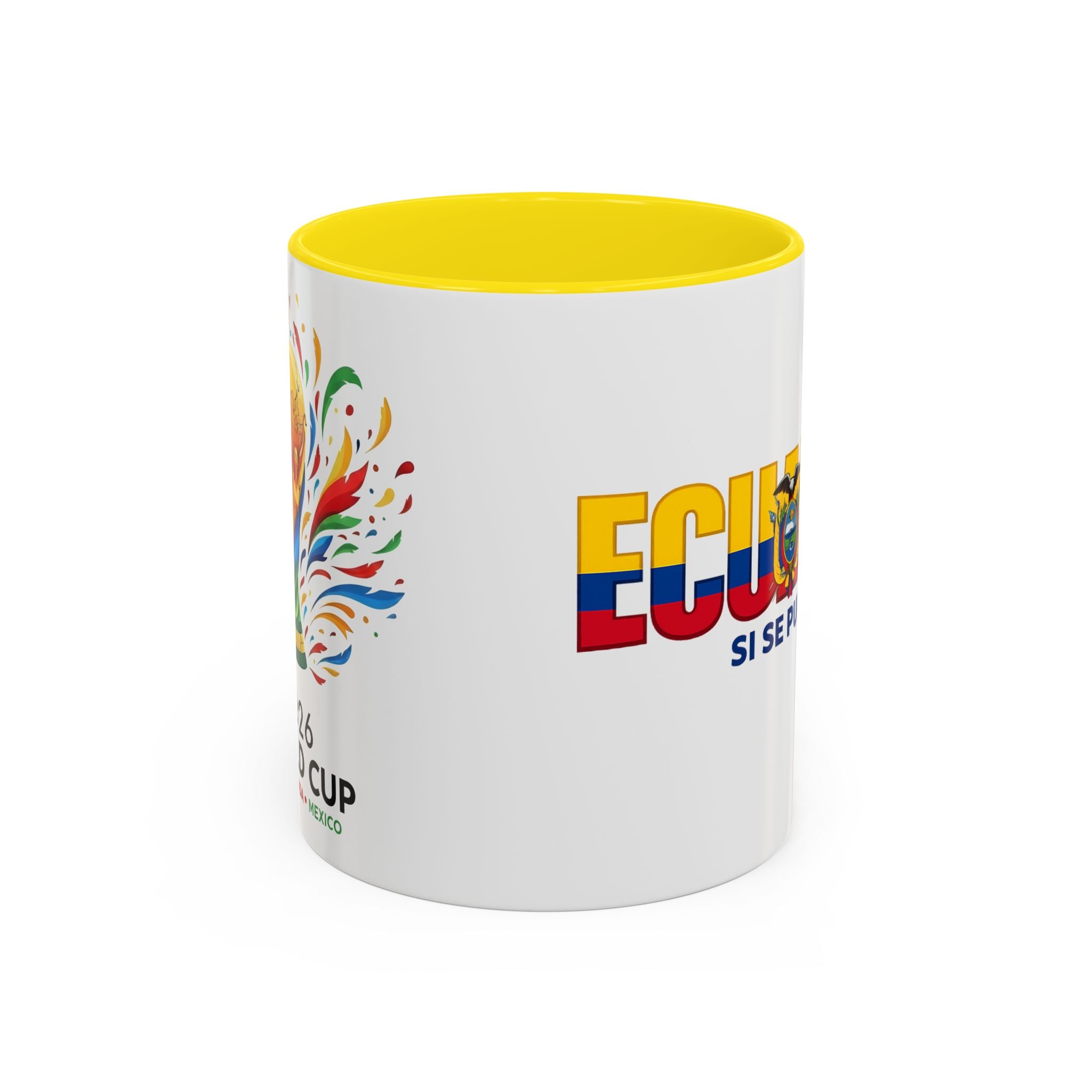 Ecuador Flag Text mug | Accent Coffee Mug (11/15oz), World Cup 2026, Gift for Dad, Father Day