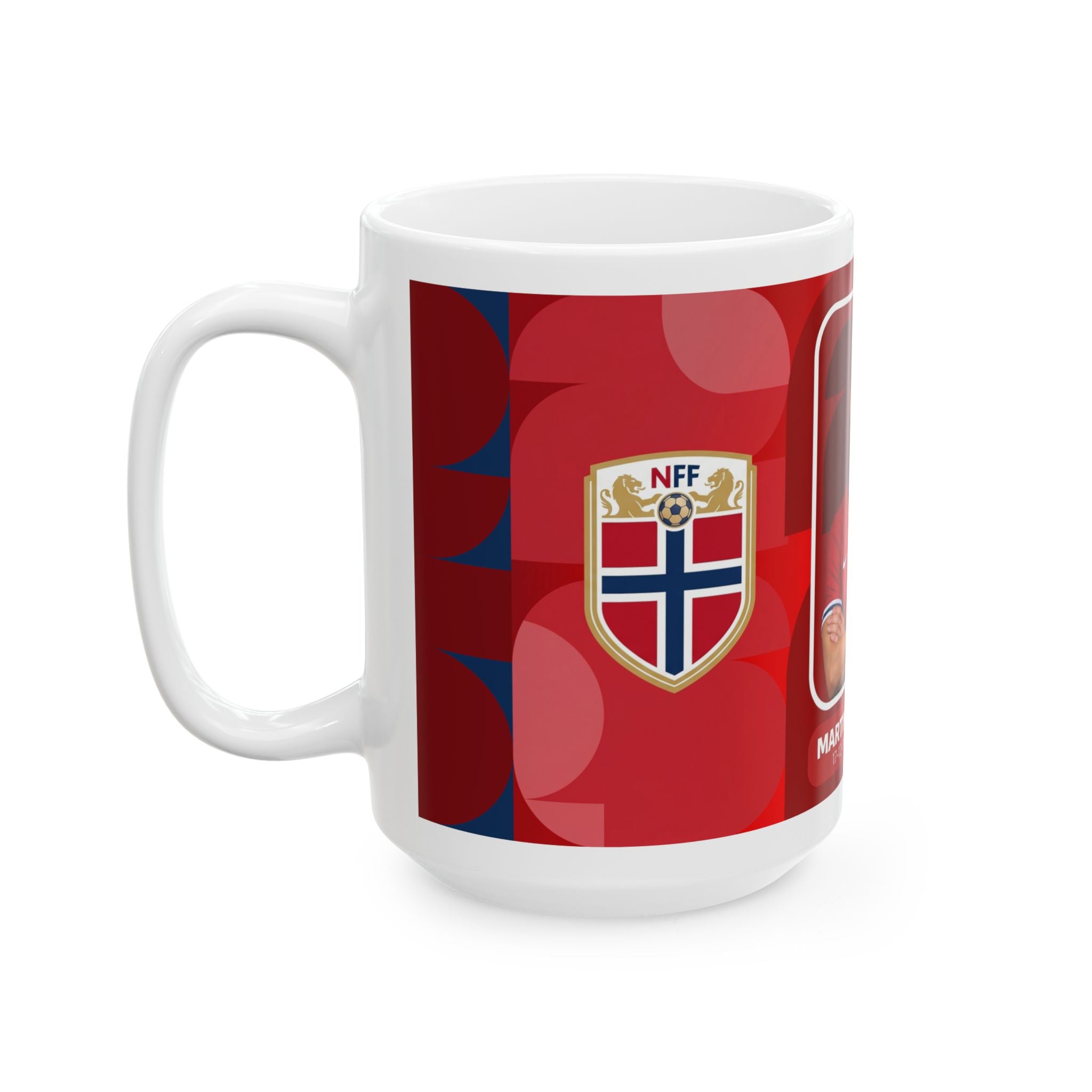 Norway Soccer Player Martin Ødegaard Mug — Ceramic Coffe Cup (11oz, 15oz), World Cup 2026 Mugs