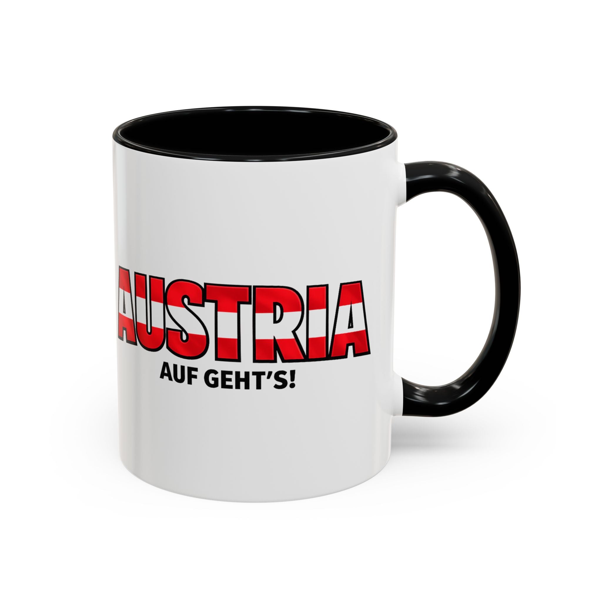 Austria Flag Text mug | Accent Coffee Mug (11/15oz)