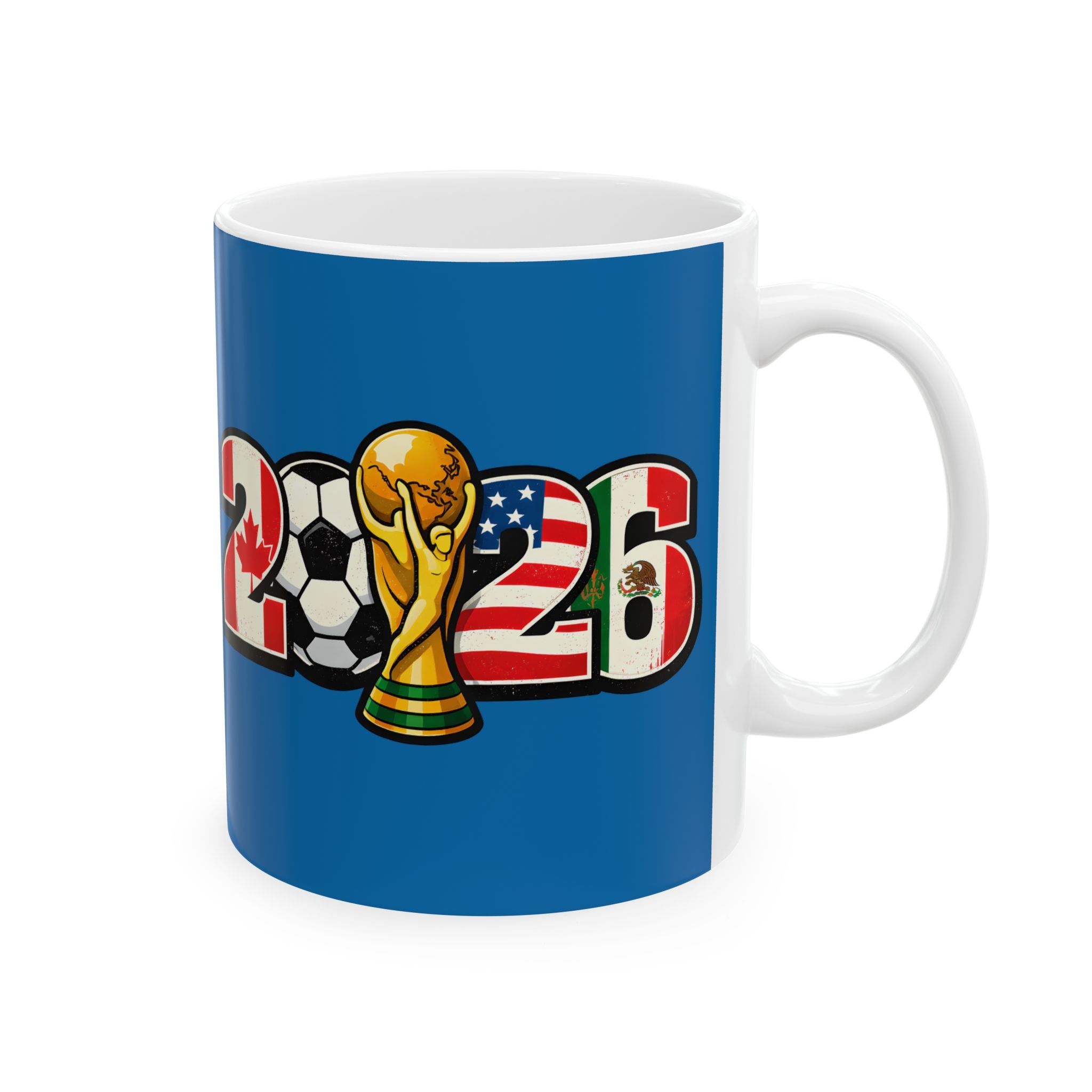 Scotland World Cup 2026 Mug, Blue Ceramic Cup, Scotland Flag, Soccer Fan Gift