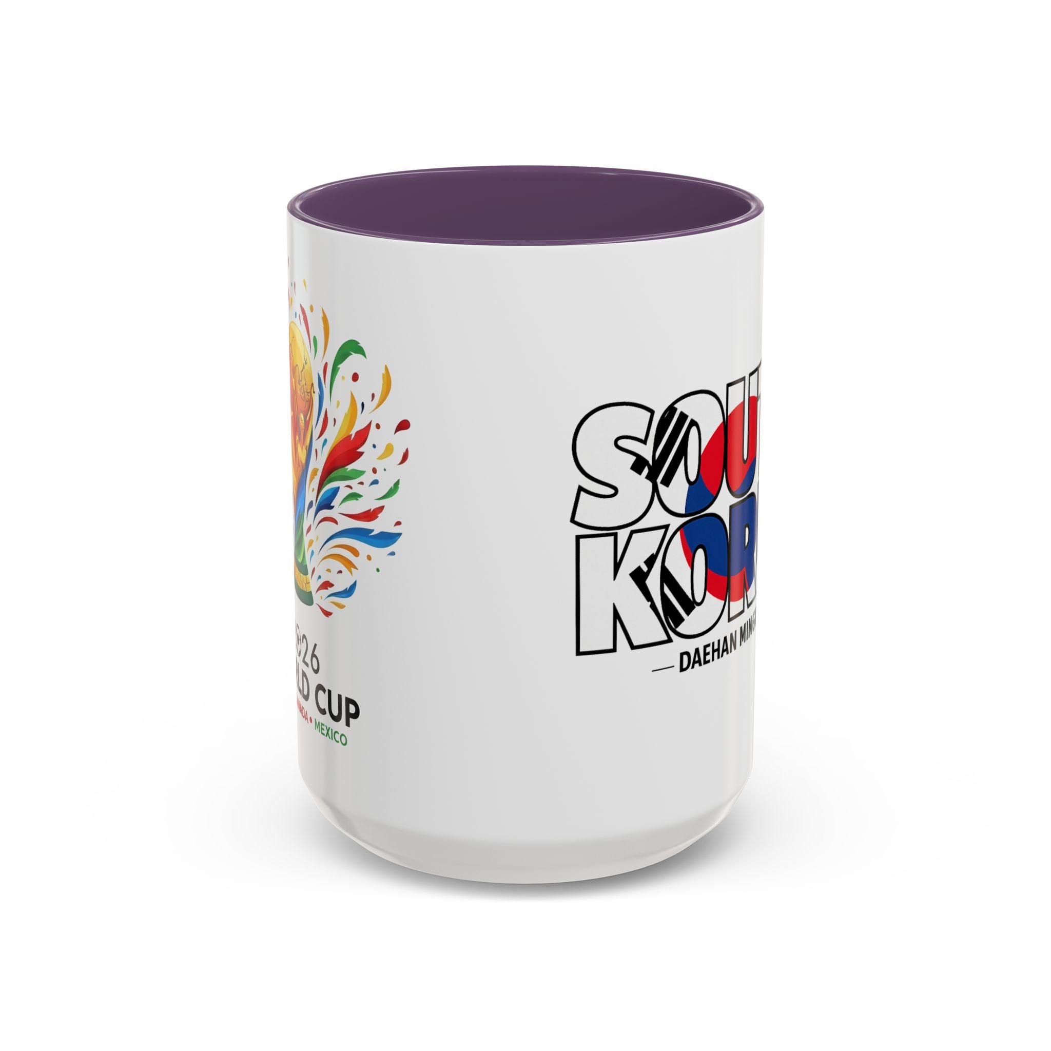 South Korea flag text Accent Coffee Mug | Korean travel souvenir, Soccer World Cup 2026, Gifts for Dad