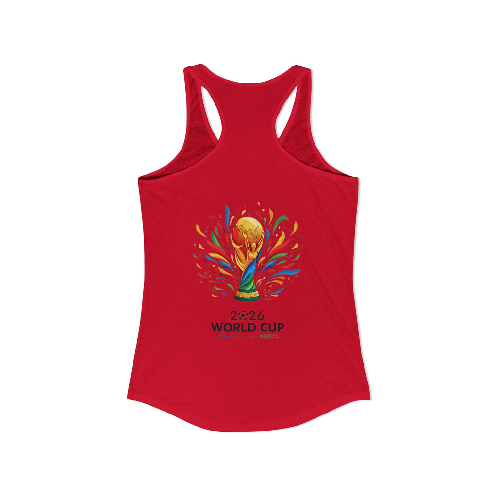 Brazil Women's Ideal Racerback Tank, Mother's Day Sale, World Cup 2026 Tank Top, Gift For Mom