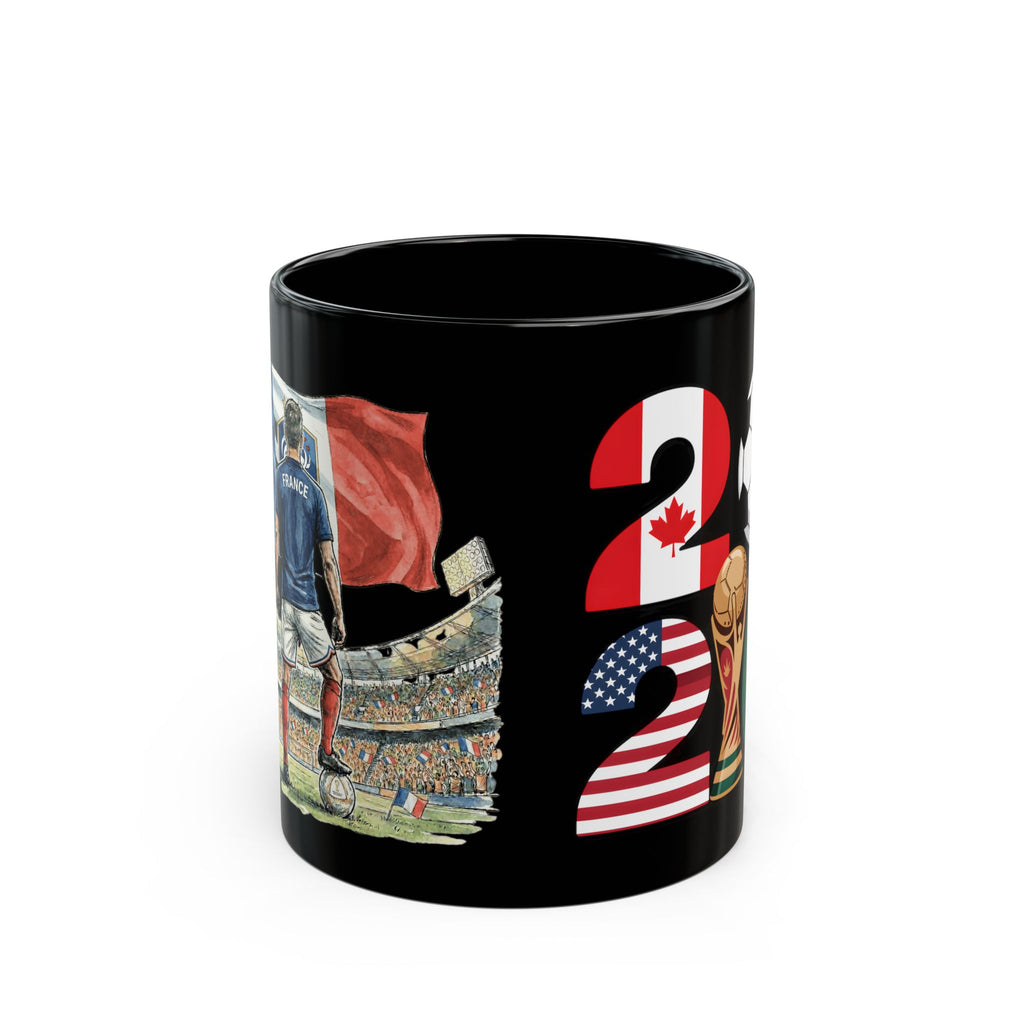 France Soccer World Cup 2026 Mug | Black Ceramic Coffee Cup, Gift For Dad