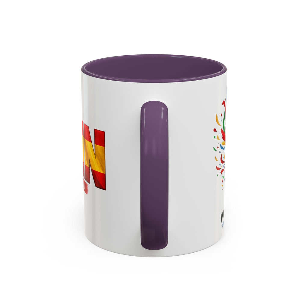 Spain Flag Word Mug | Accent Coffee Mug 11oz 15oz, Soccer World Cup 2026, Gift for Dad