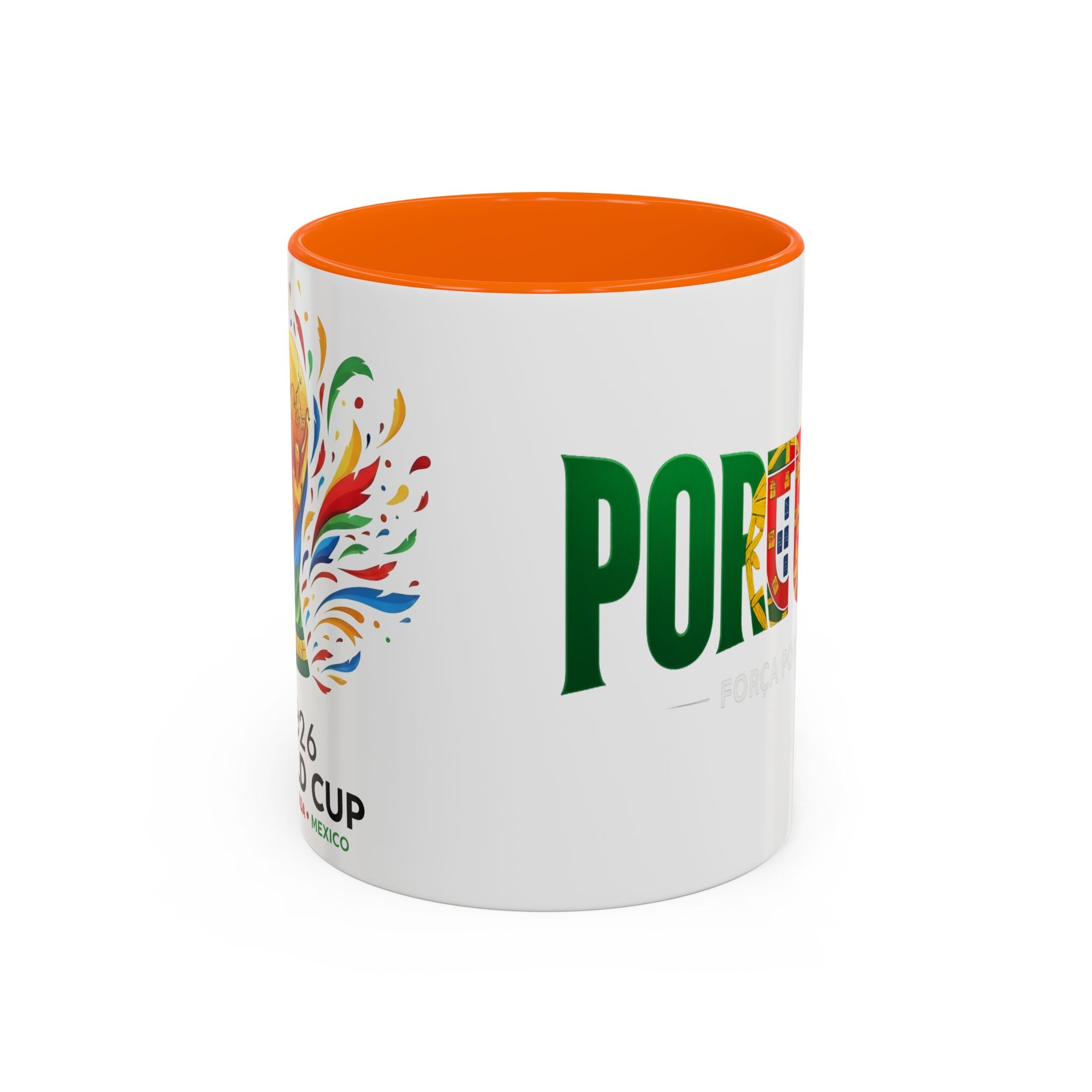 Portugal flag lettering Accent Coffee Mug | Portugal souvenir mug, Soccer World Cup 2026, Gift for Dad