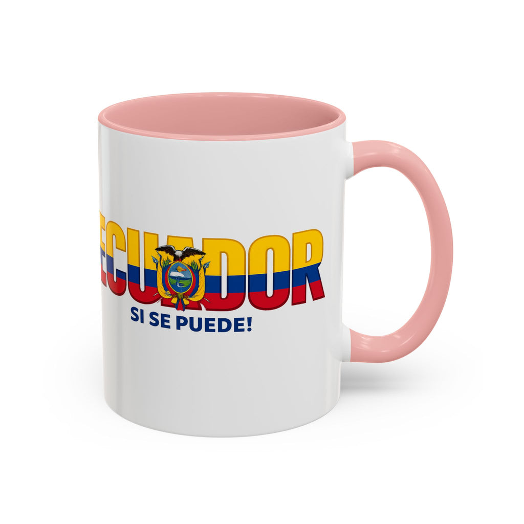 Ecuador Flag Text mug | Accent Coffee Mug (11/15oz), World Cup 2026, Gift for Dad, Father Day