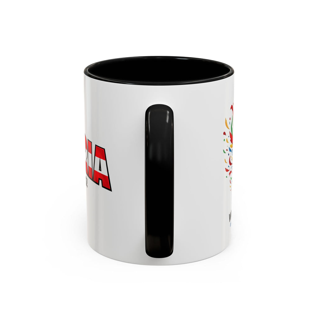 Austria Flag Text mug | Accent Coffee Mug (11/15oz)