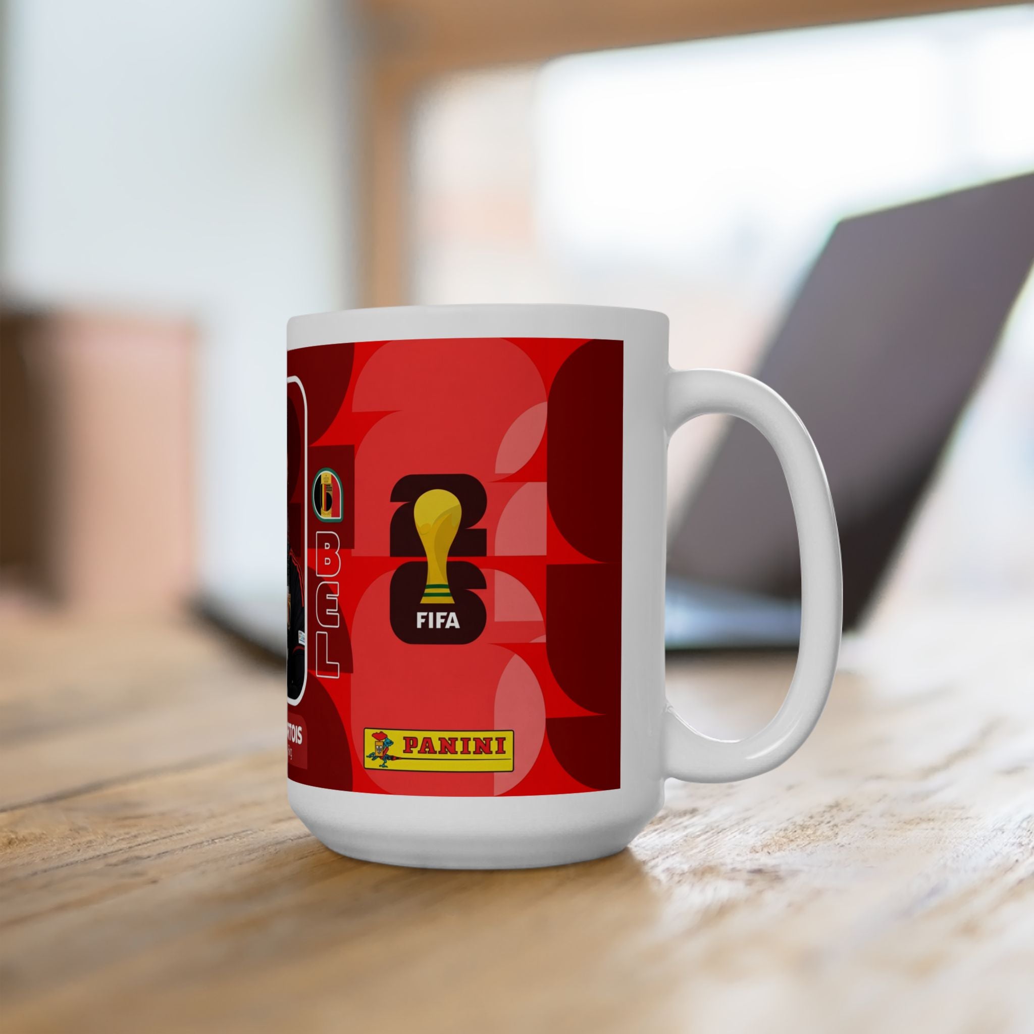 Belgium Soccer Player Thibaut Courtois Mug — Ceramic Coffee Cup (11oz/15oz), World Cup 2026 Mugs