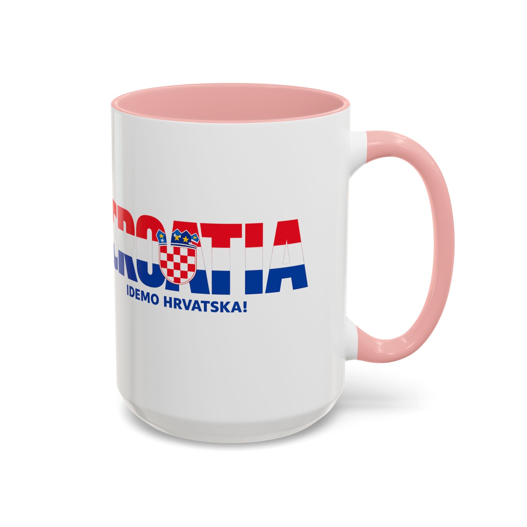 Croatia Flag Logo Accent Coffee Mug | Croatian Pride 11oz 15oz, World Cup 2026, Gifts for Dad