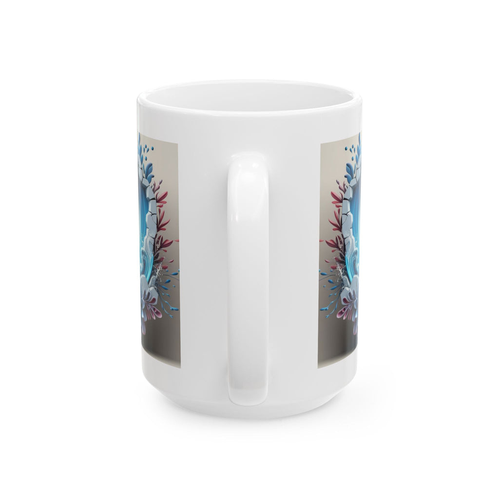 Blue Floral Skull Mug | Ceramic Coffee Cup, Mother's Day Sale