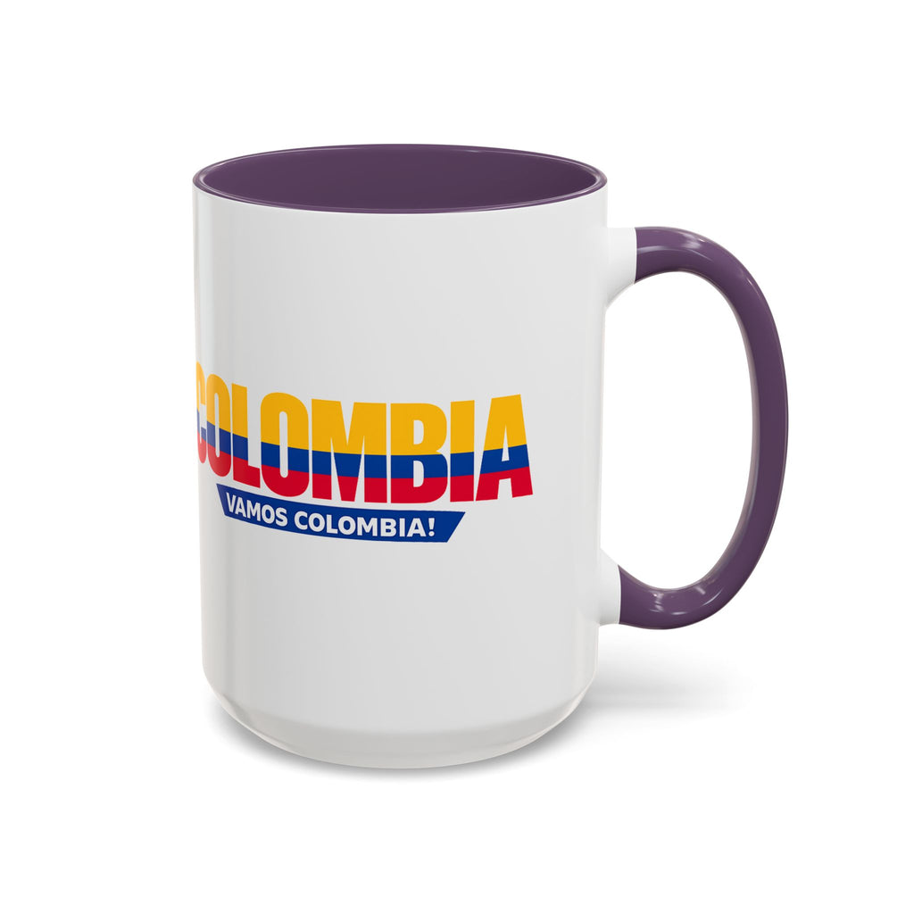 Colombia Vamos Colombia! Accent Coffee Mug | 11oz 15oz ceramic World Cup 2026, Soccer Gift