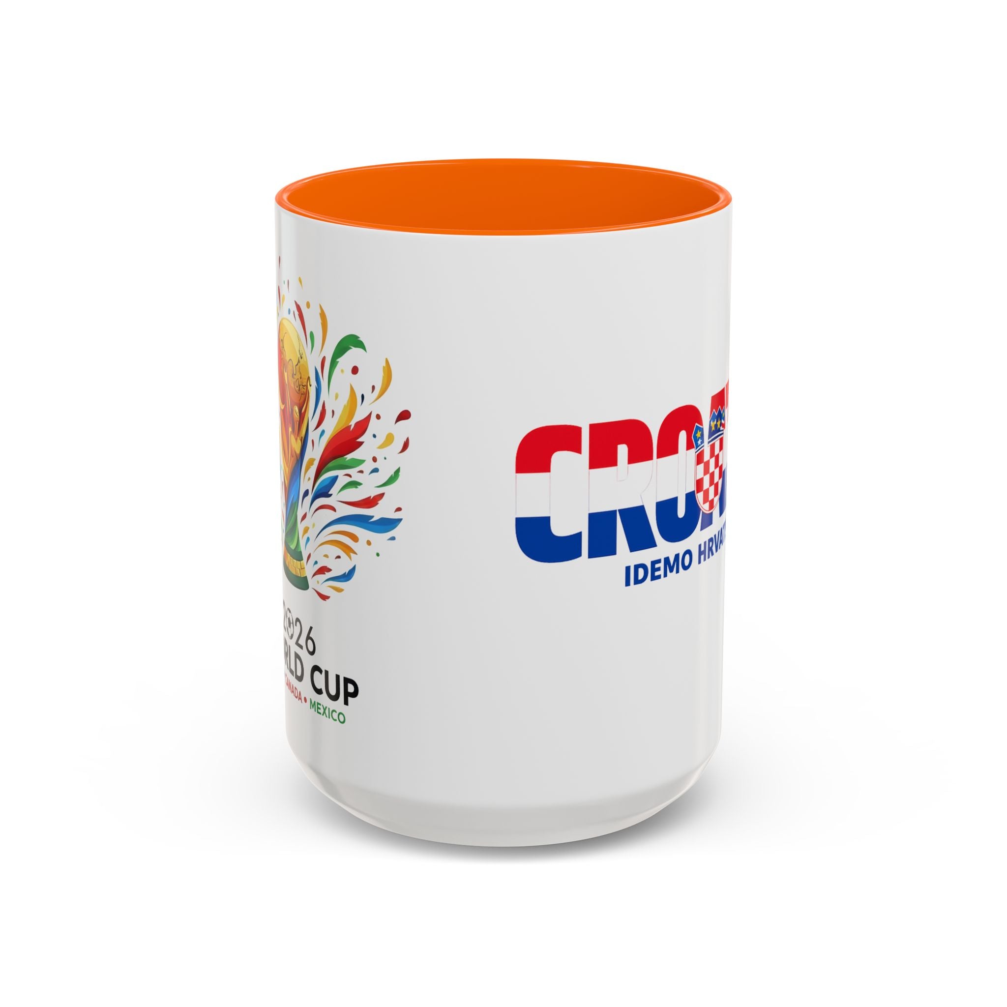Croatia Flag Logo Accent Coffee Mug | Croatian Pride 11oz 15oz, World Cup 2026, Gifts for Dad
