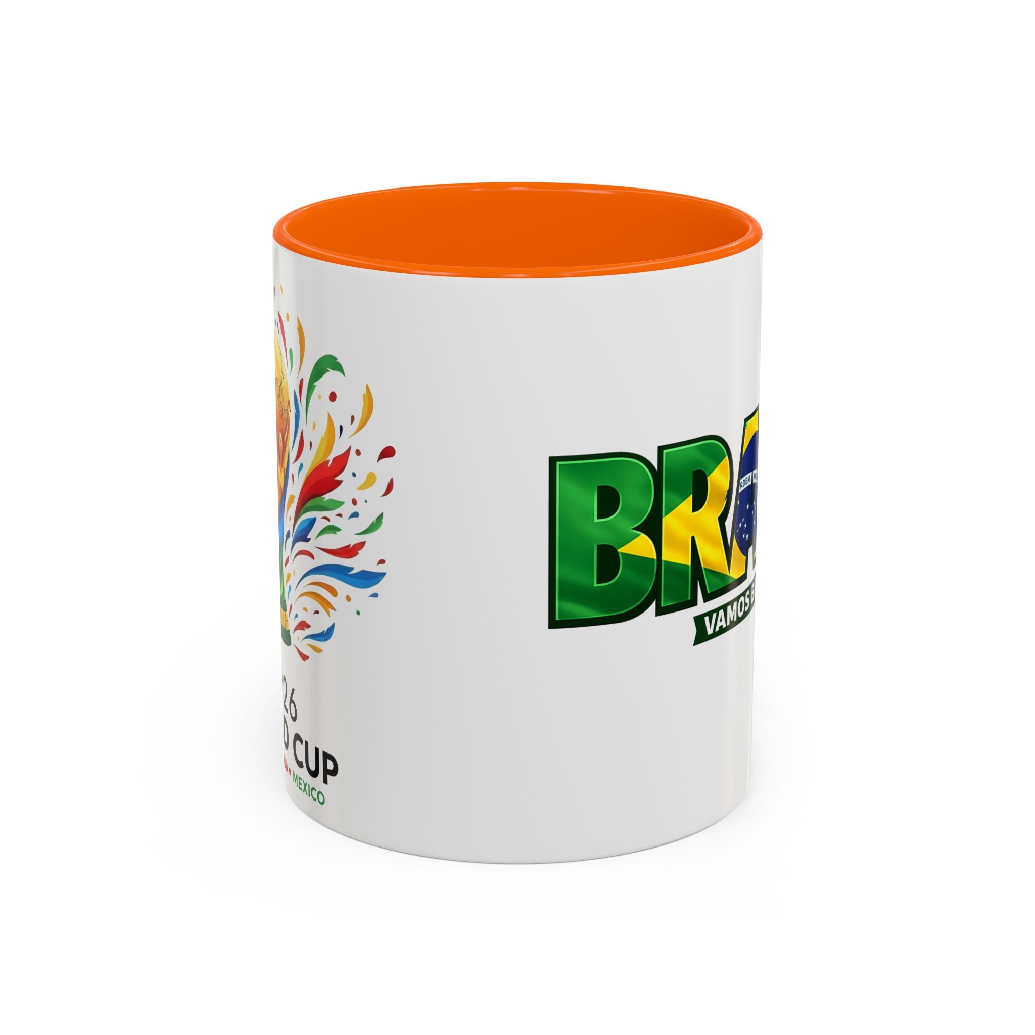 Brazil Vamos Brasil mug | Accent coffee mug, Brazil flag text design, Soccer World Cup 2026, Gifts for Dad