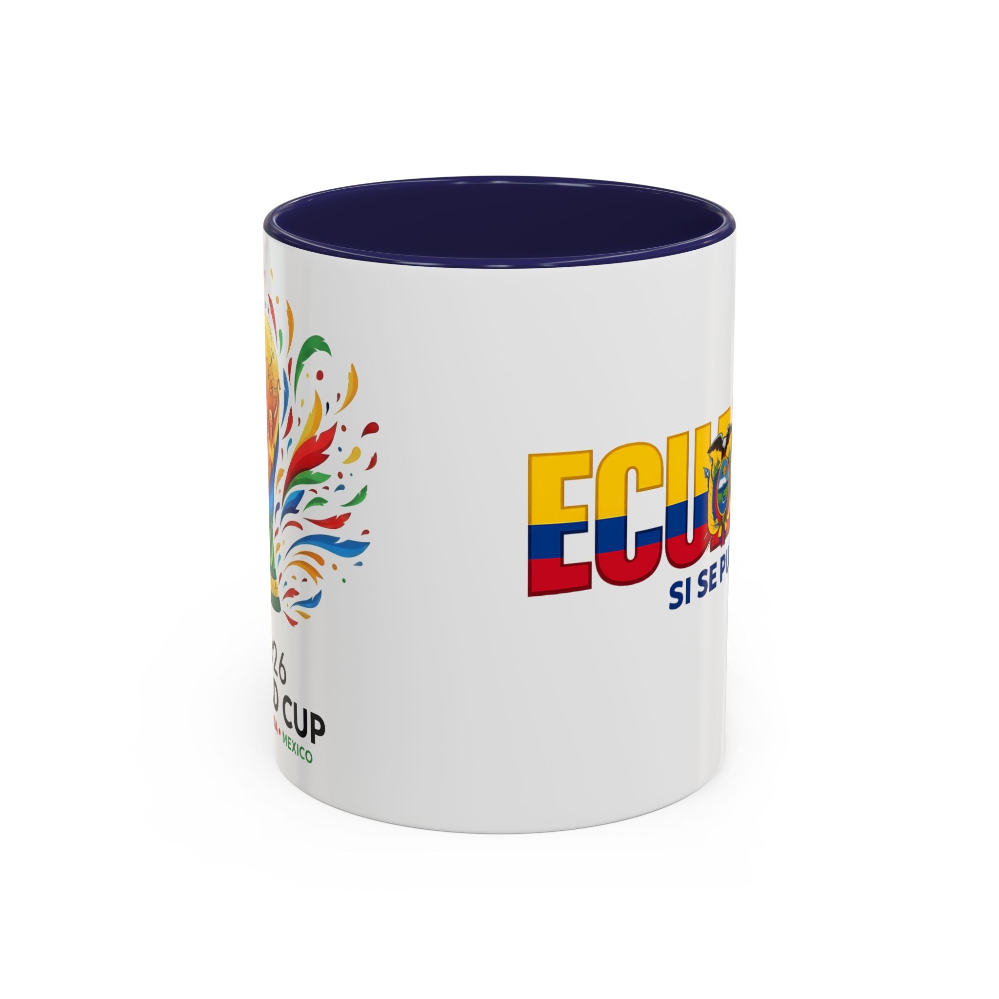 Ecuador Flag Text mug | Accent Coffee Mug (11/15oz), World Cup 2026, Gift for Dad, Father Day