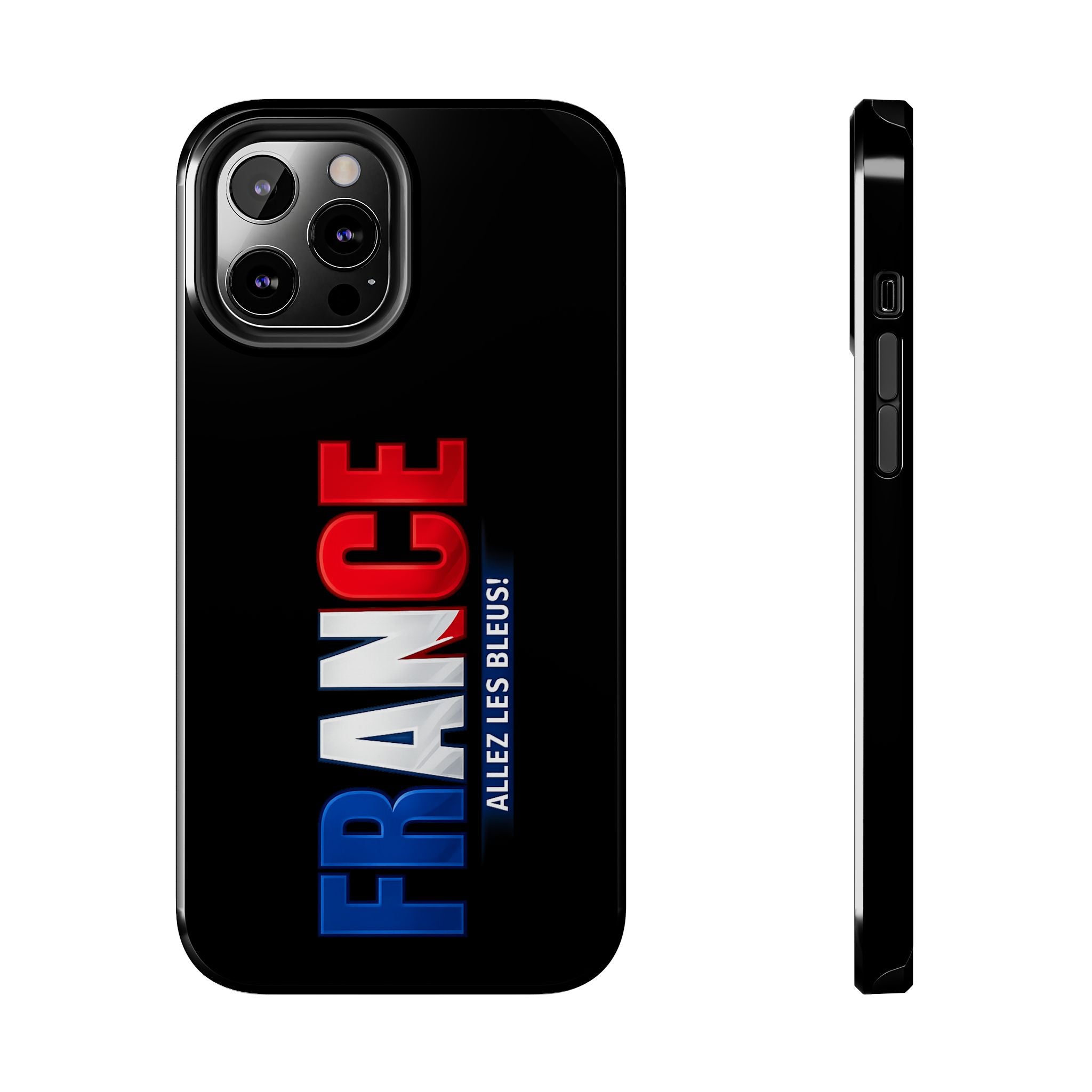 France tricolor vertical text Phone Case | Allez Les Bleus!, Cuctom Protective, Glossy Tough Cases, World Cup 2026