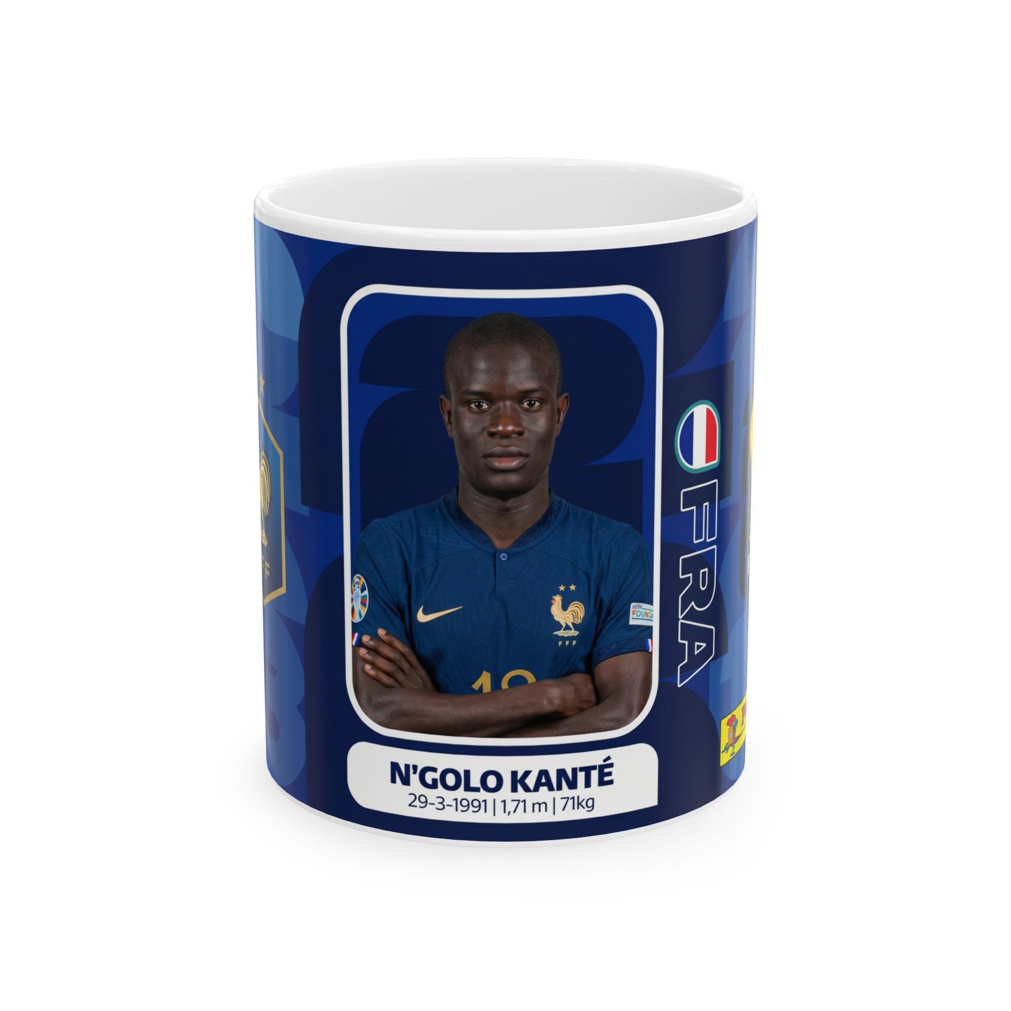 France Soccer Player N'Golo Kante Mug – Ceramic Coffee Cup, World Cup 2026 Mugs